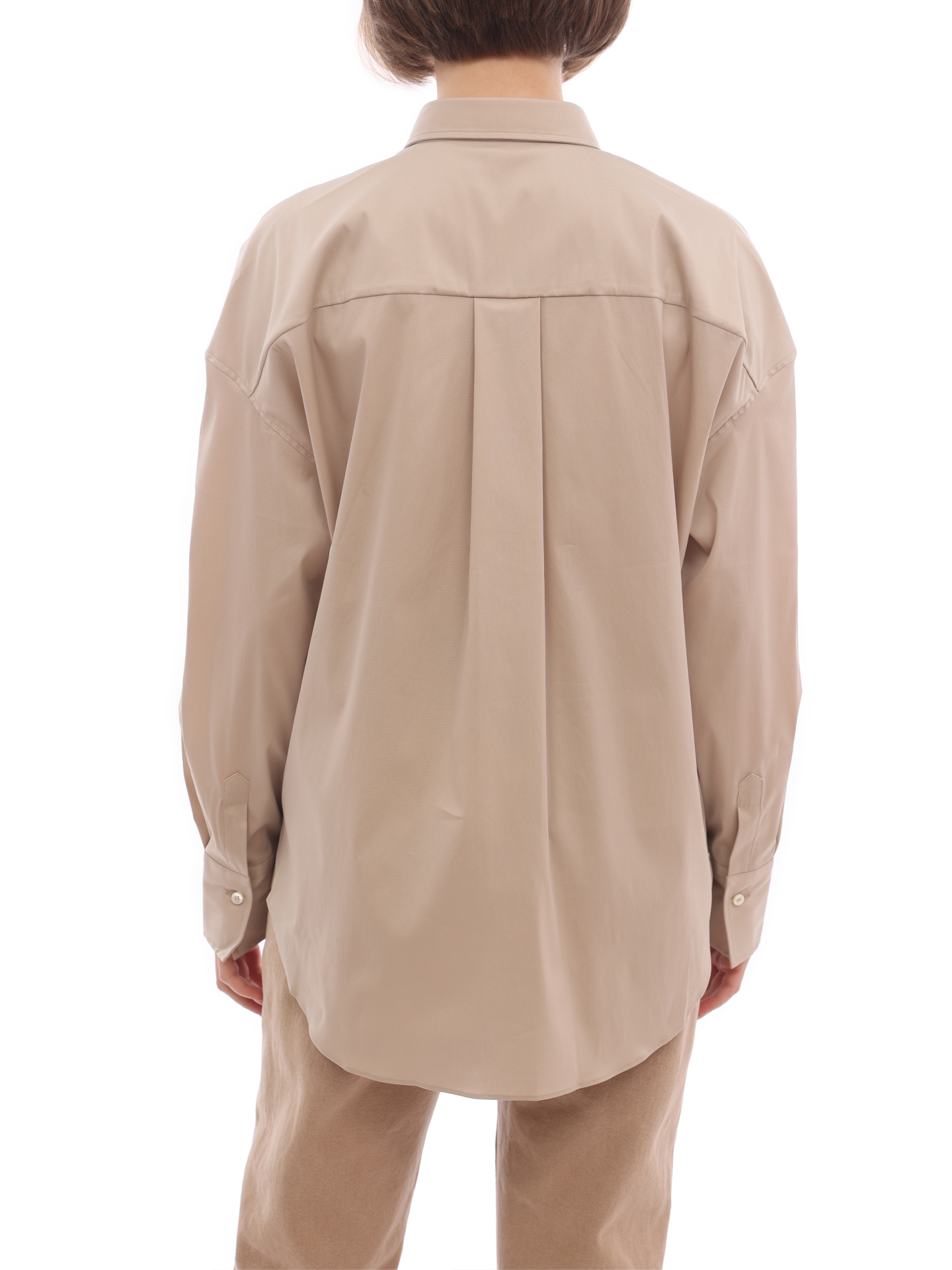 Блузка Brunello Cucinelli M0091MF116 C7498 песочная женская из хлопка — купить в интернет-магазине Verdistore