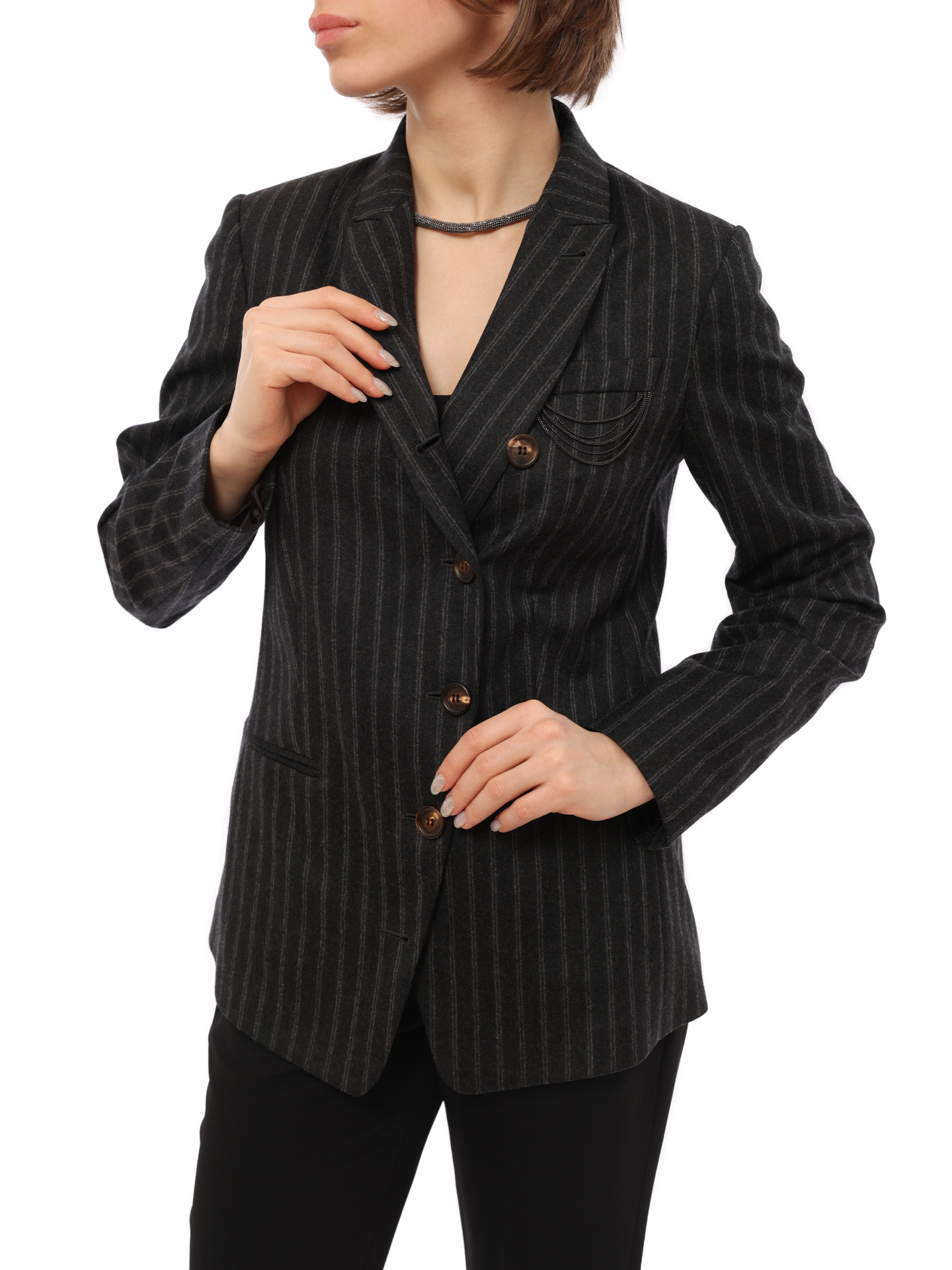 Жакет Brunello Cucinelli ML4228391 асимметричный женский — купить в интернет-магазине Verdistore