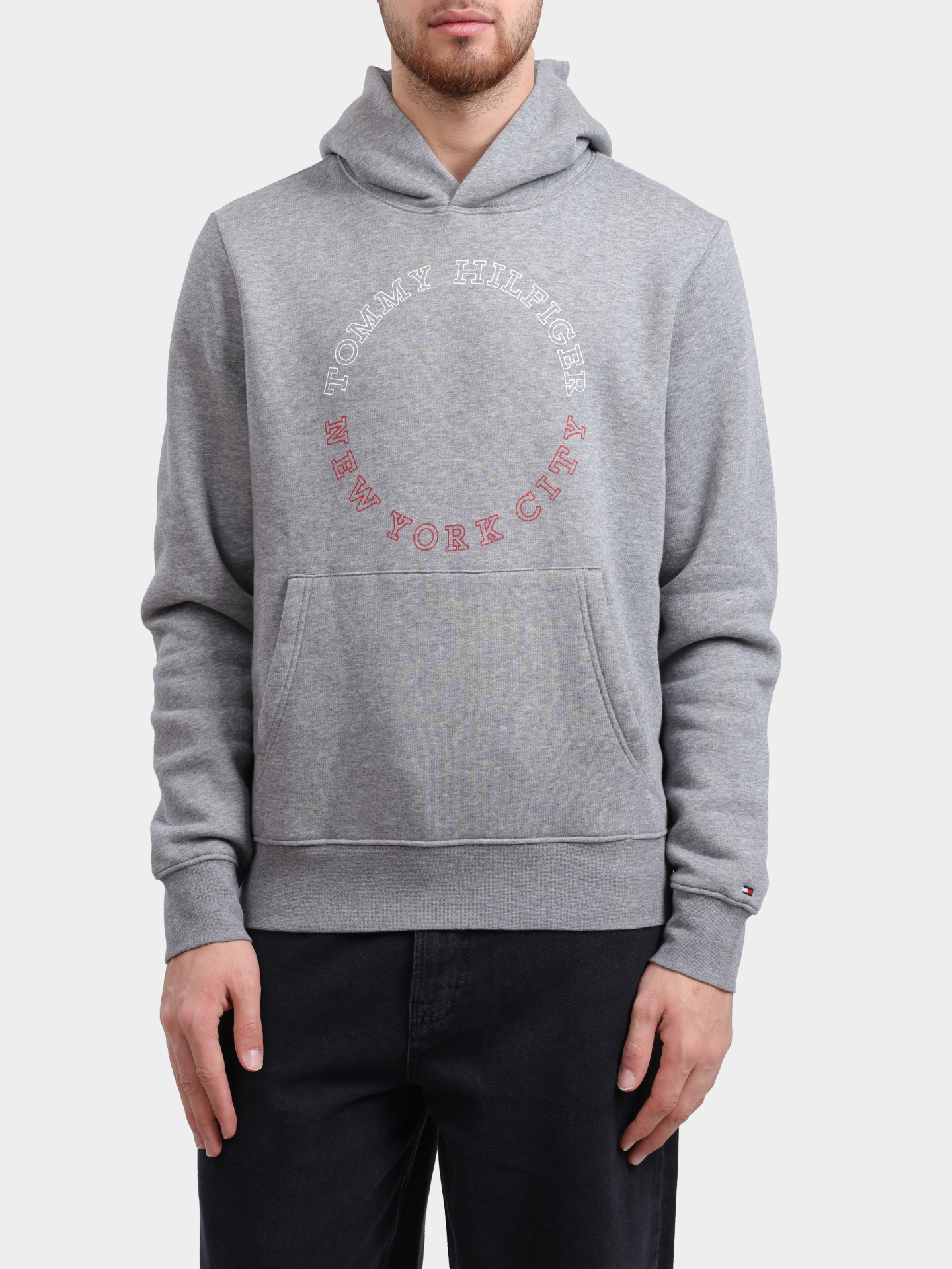 Худи Tommy Hilfiger MW0MW32655 серое мужское — купить в интернет-магазине Verdistore
