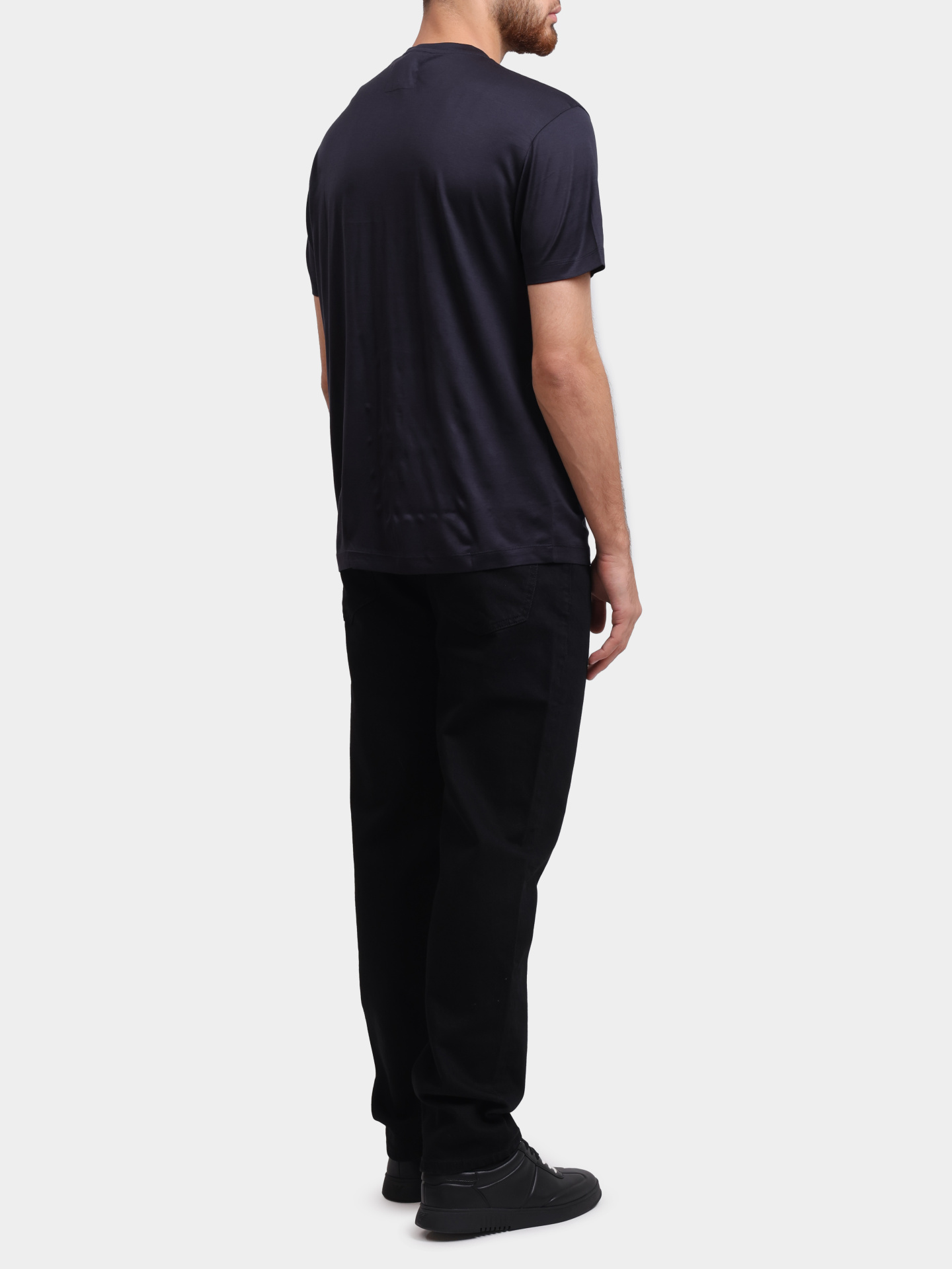 Футболка Emporio Armani 8N1TD8 1JUVZ 0920 темно-синяя мужская — купить в интернет-магазине Verdistore