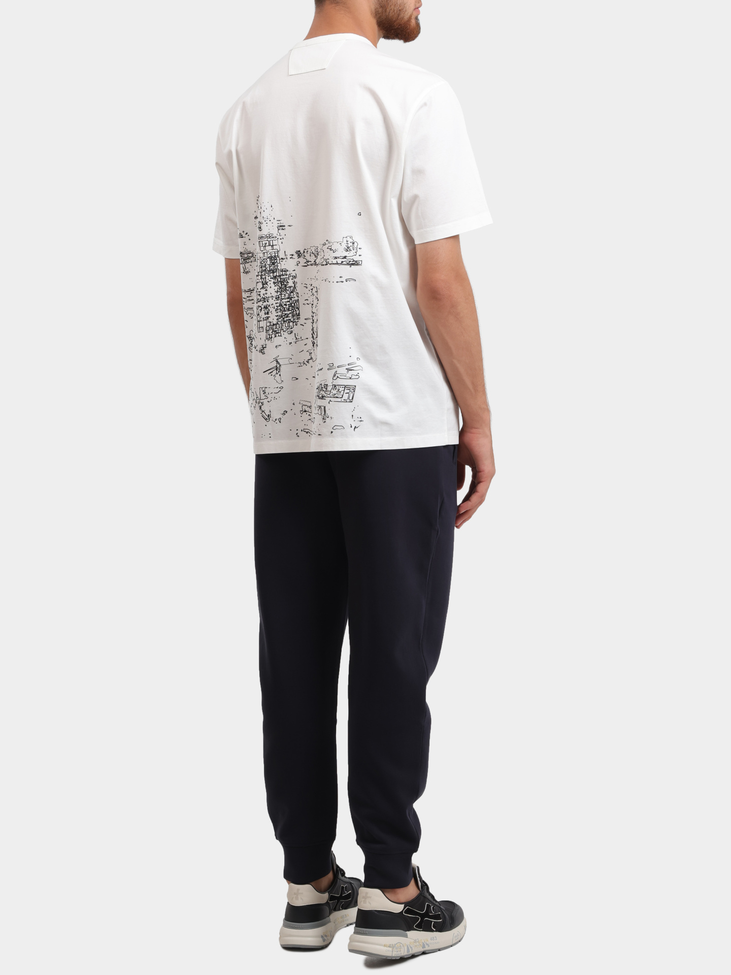 Футболка C.P. Company 18CLTS044A006370W 103 белая мужская из хлопка — купить в интернет-магазине Verdistore