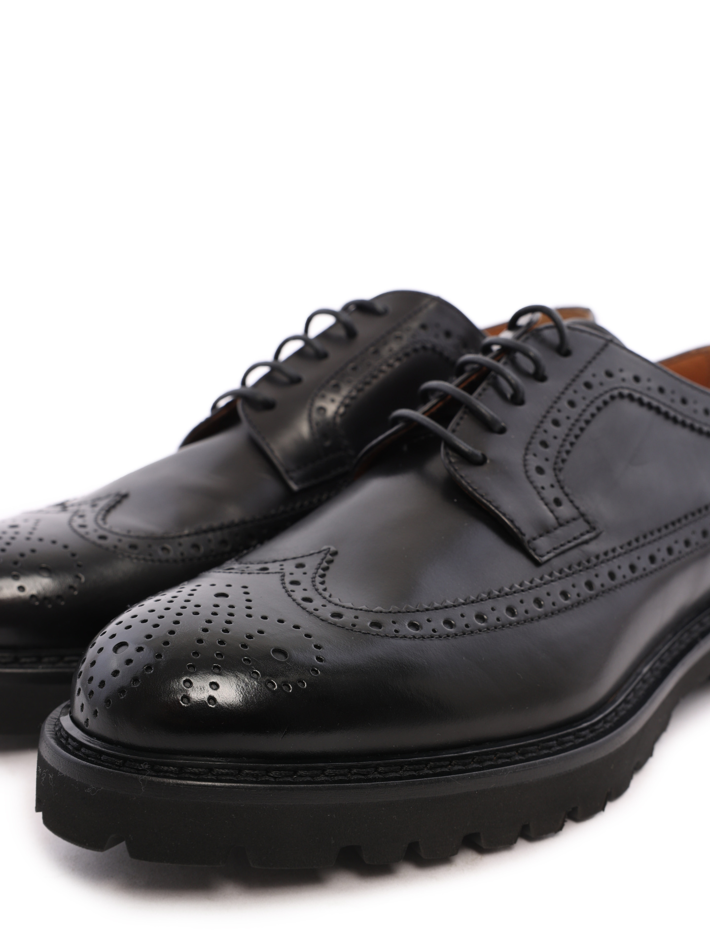 Дерби 1270 F010 Nero кожаные гладкие с каблуком на изогнутой подошве — купить в интернет-магазине Verdistore