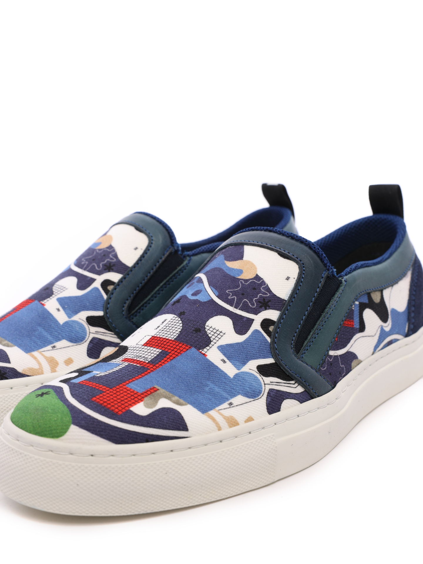 Кеды темно-синие с ярким принтом на темной подошве  — купить в интернет-магазине Verdistore