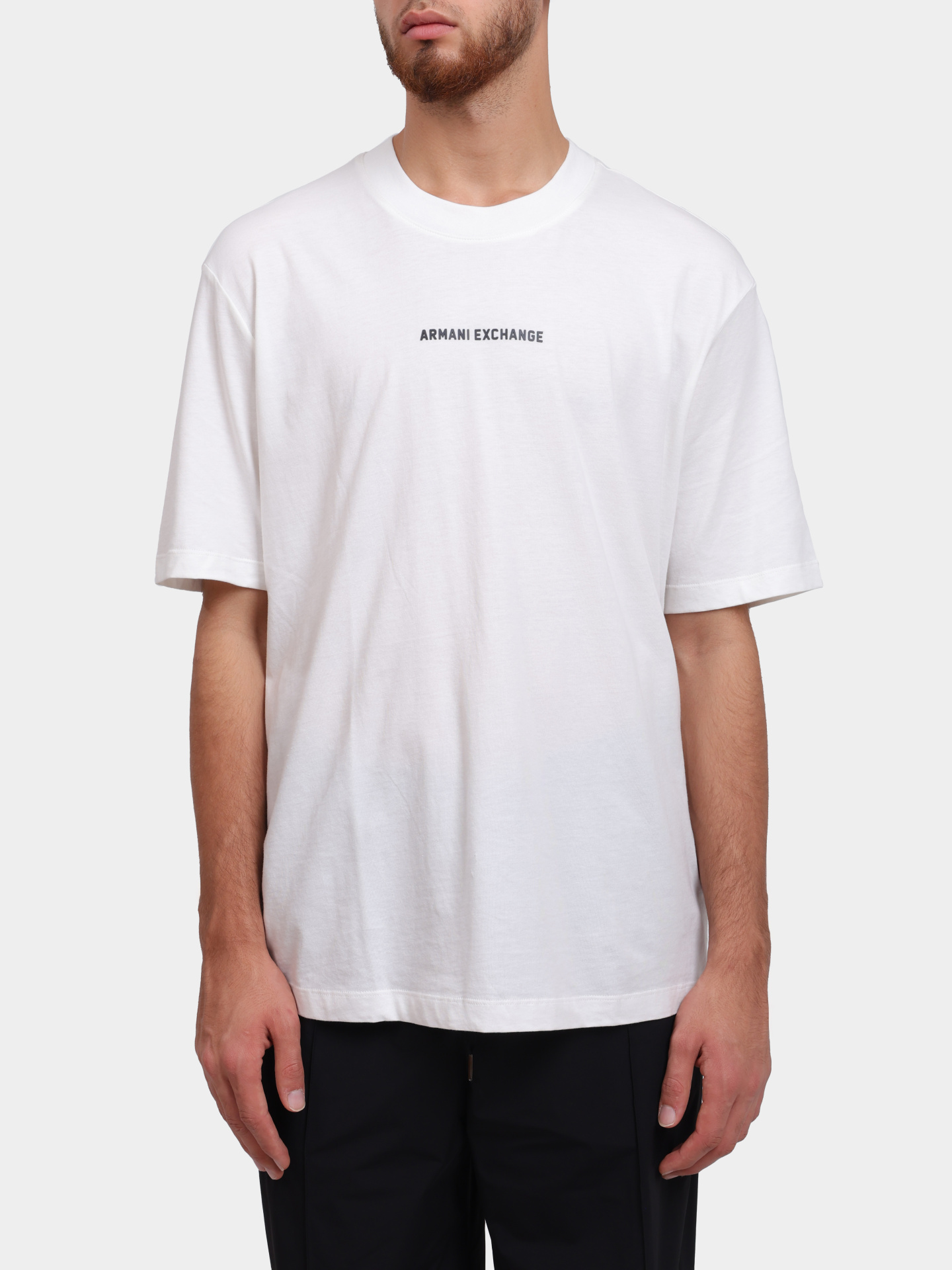 Футболка Armani Exchange XM000588 AF12308 U0009 хлопковая мужская с логотипом — купить в интернет-магазине Verdistore