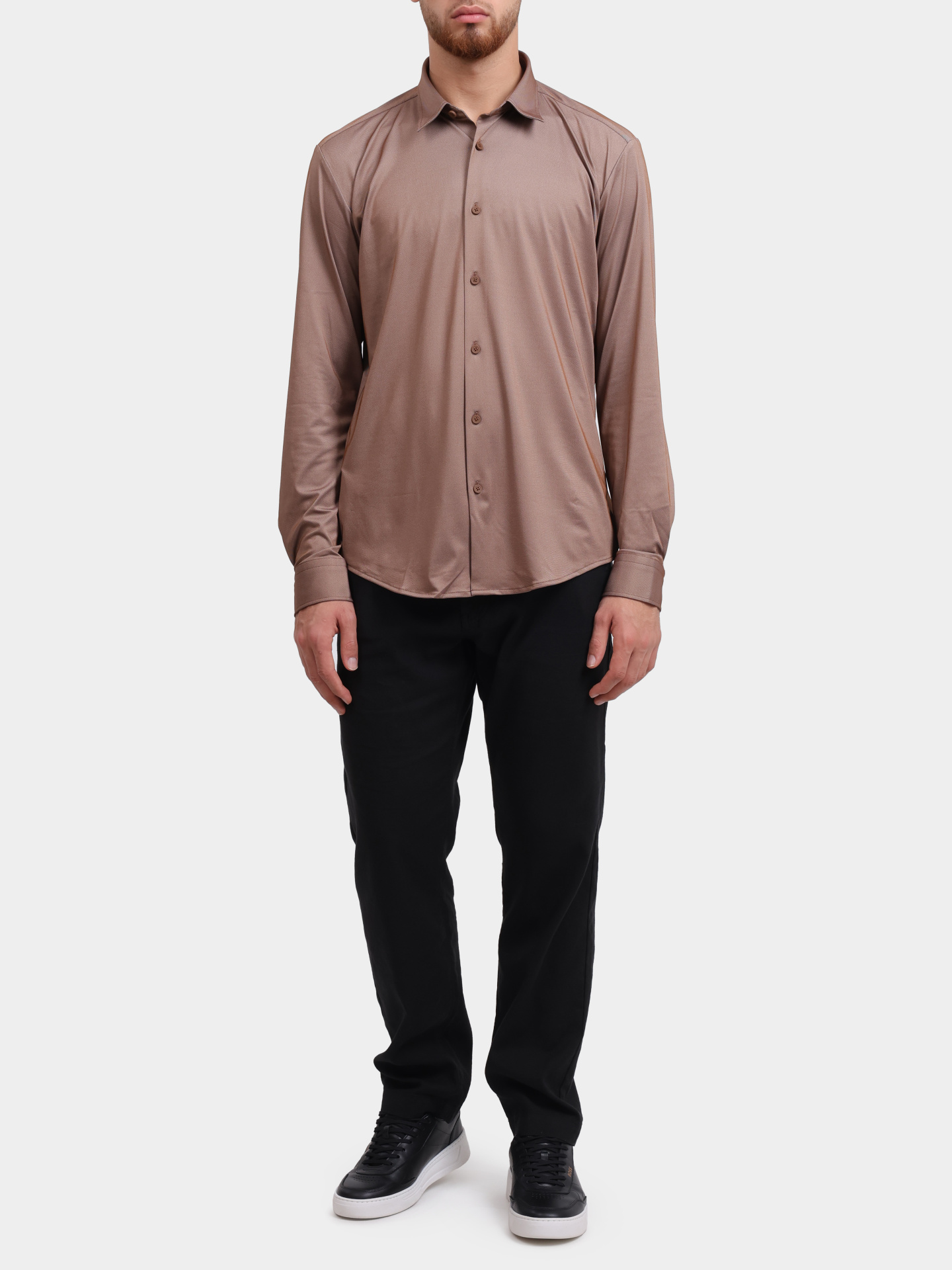 Рубашка Boss 50533434 217 светло-коричневая мужская — купить в интернет-магазине Verdistore