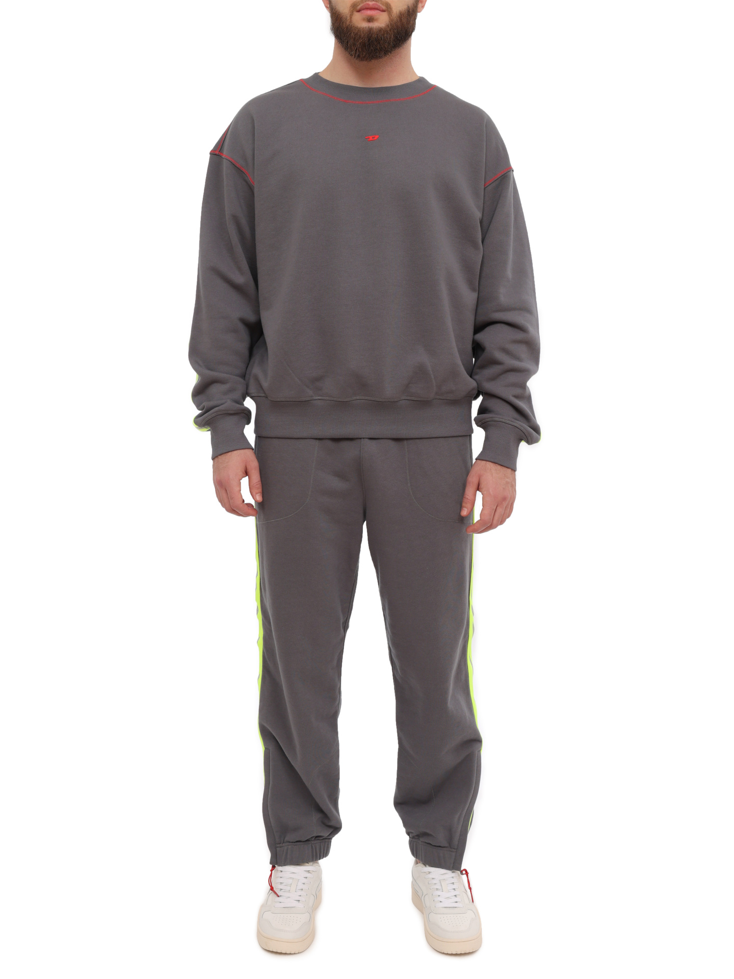 Свитшот Diesel A130730WHAW9DH серый мужской — купить в интернет-магазине Verdistore