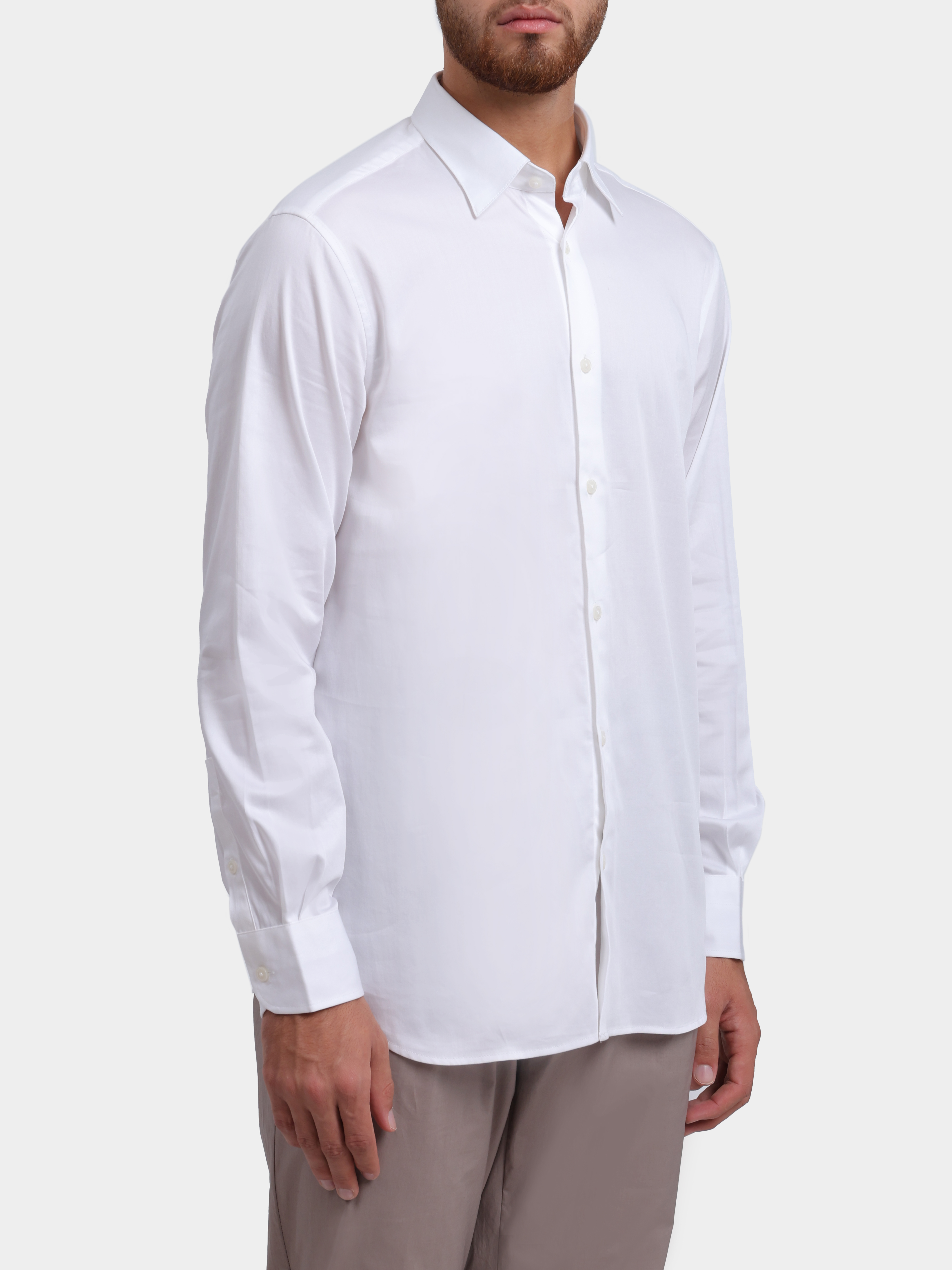 Рубашка Emporio Armani EM005123 AF23800 U0002 белая мужская свободного кроя — купить в интернет-магазине Verdistore
