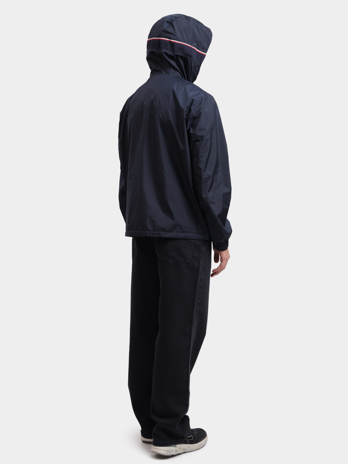 Мастерка Tommy Hilfiger MW0MW40225 темно-синяя мужская с капюшоном — купить в интернет-магазине Verdistore