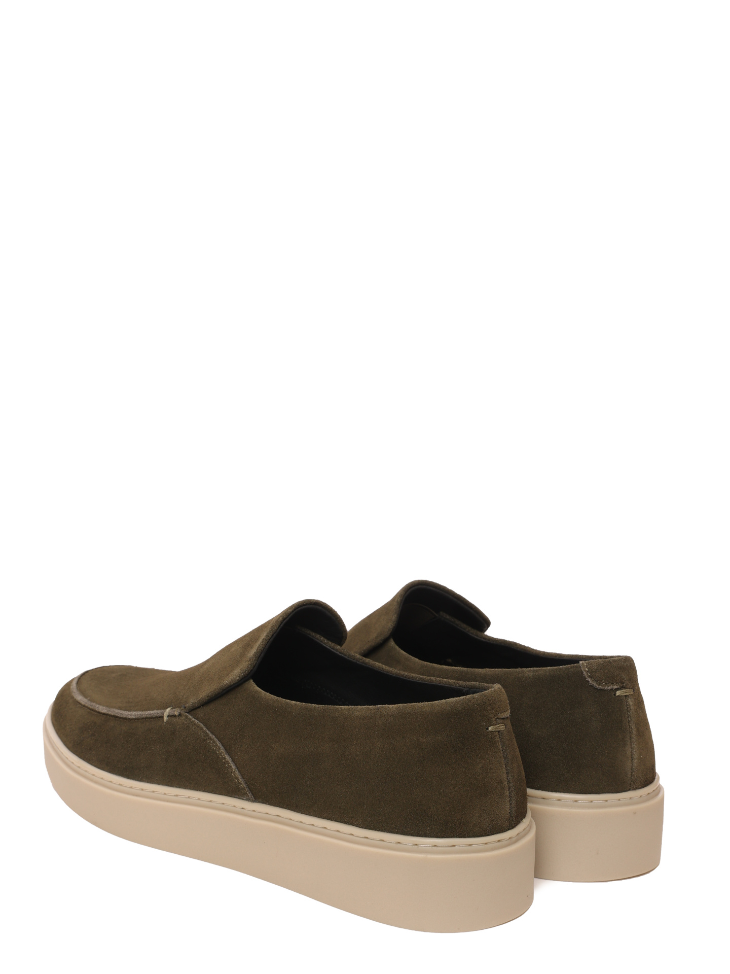 Лоферы замшевые на высокой светлой подошве — купить в интернет-магазине Verdistore