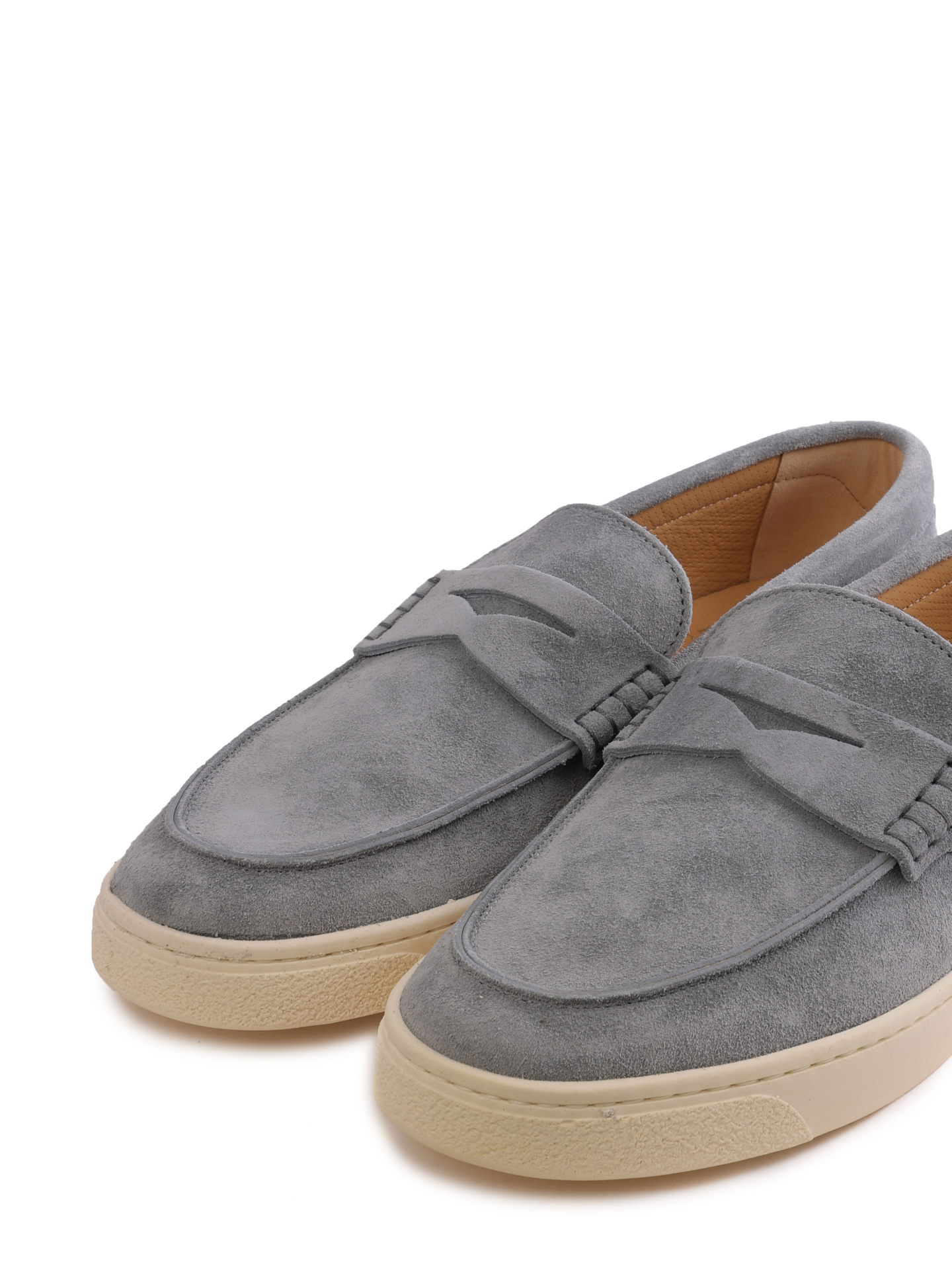 Лоферы Brunello Cucinelli MZUSILN285 C6692 голубые мужские из замши — купить в интернет-магазине Verdistore