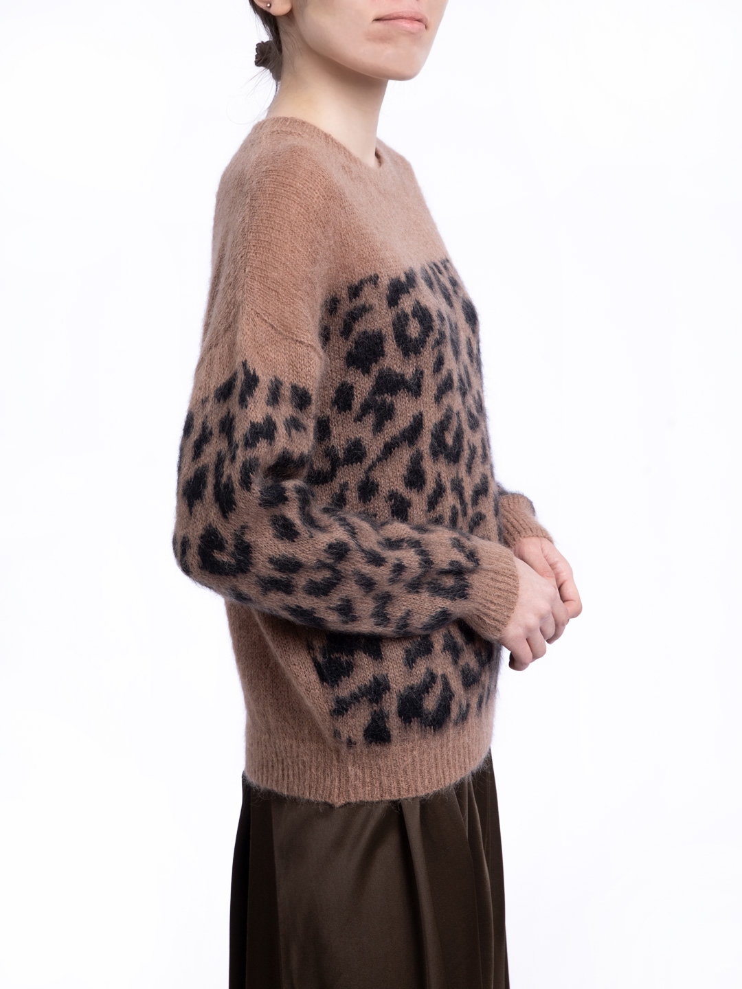 Свитер с леопардовым принтом — купить в интернет-магазине Verdistore