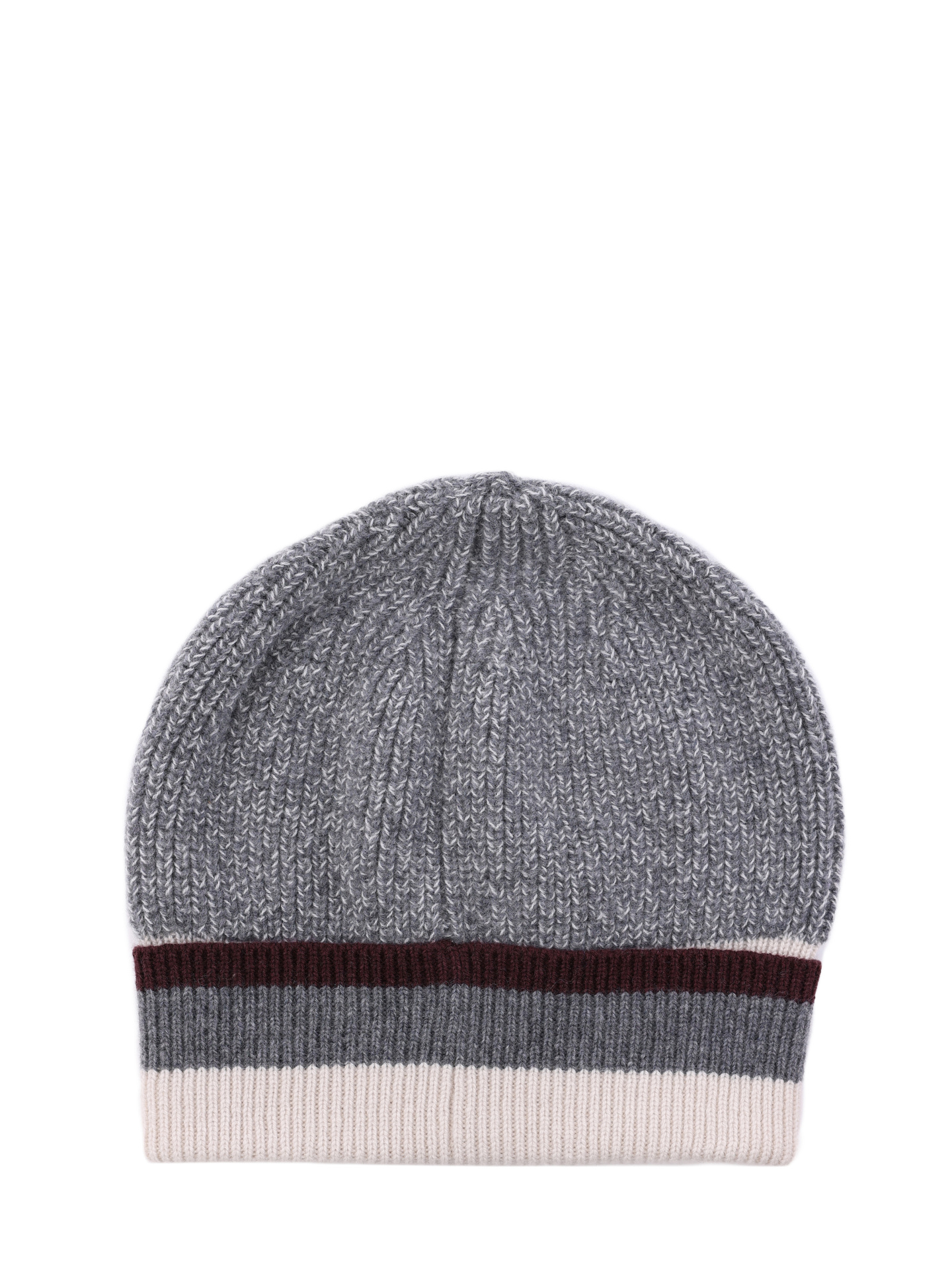 Шапка вязаная с тремя цветными полосами  — купить в интернет-магазине Verdistore