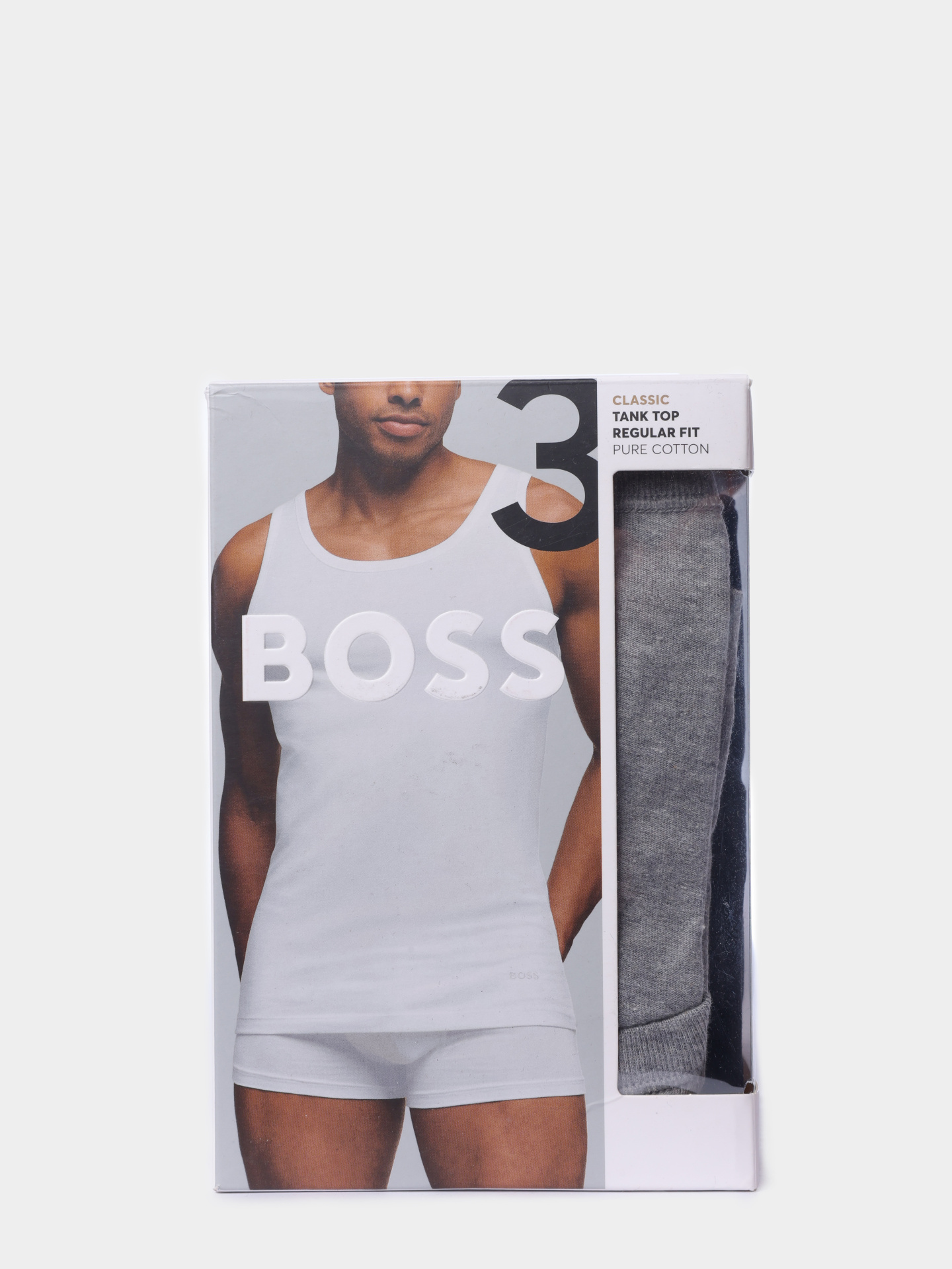 Майка комплект 3 пары BOSS BLACK TankTop 3P Classic 10243514 01 50475278 999 черная мужска — купить в интернет-магазине Verdistore
