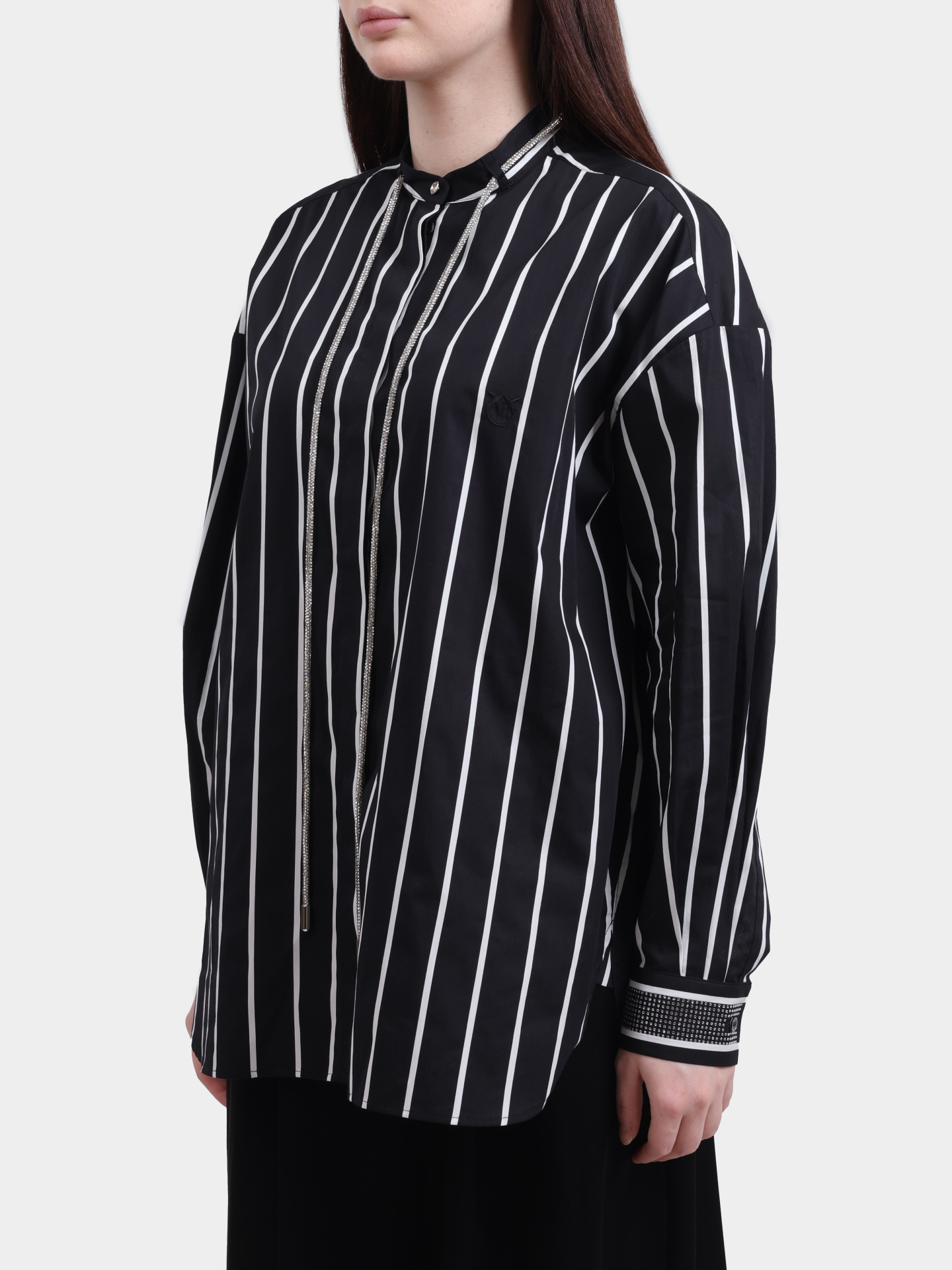 Рубашка Pinko 105606 A2TB ZZ2 хлопковая женская в полоску — купить в интернет-магазине Verdistore