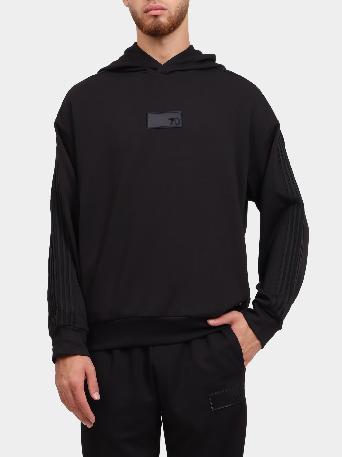 Худи EA7 6DUM02 PJZKZ 1200 черное мужское — купить в интернет-магазине Verdistore