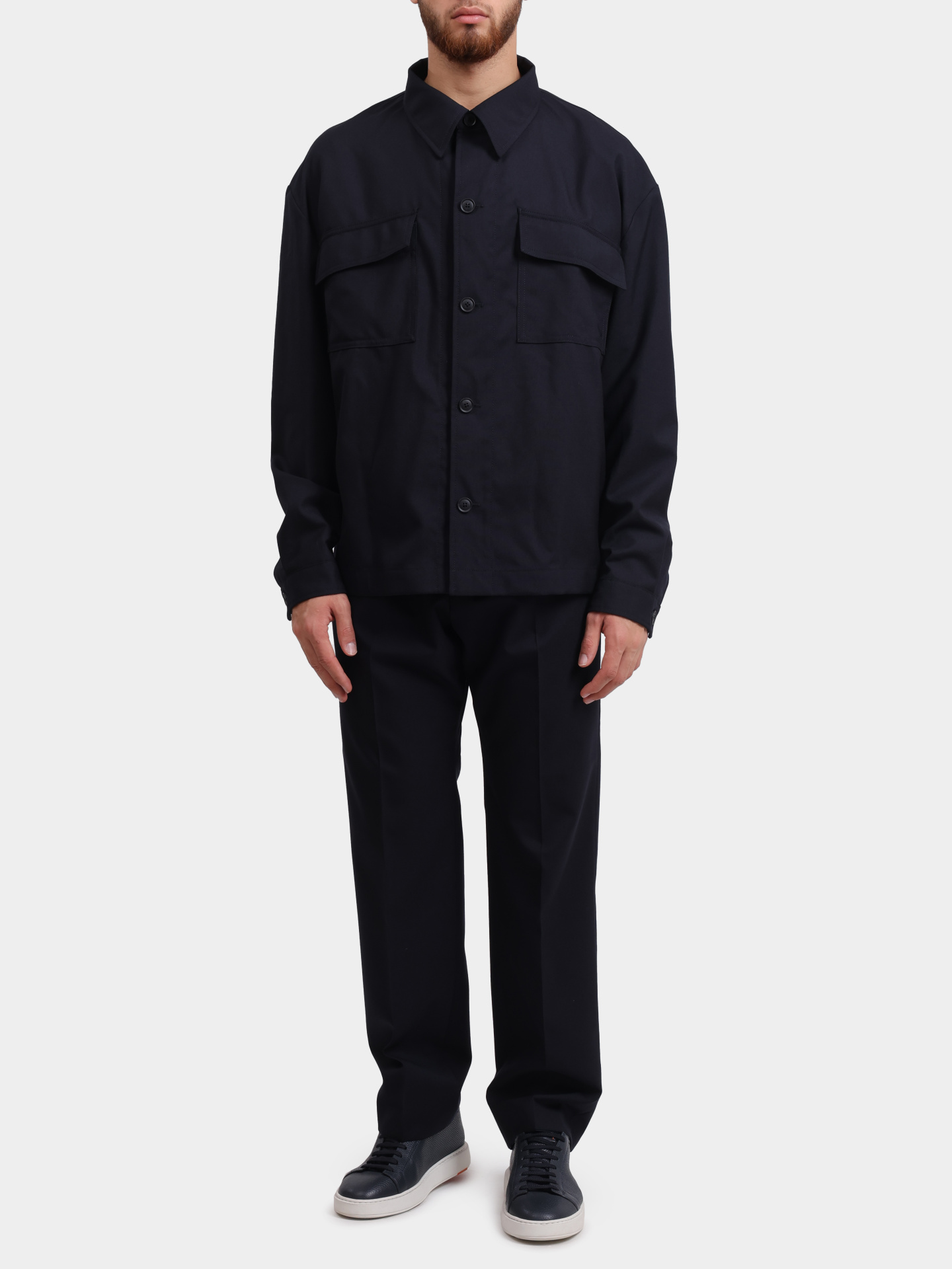 Куртка-рубашка Boss 50545810 404 темно-синяя мужская — купить в интернет-магазине Verdistore