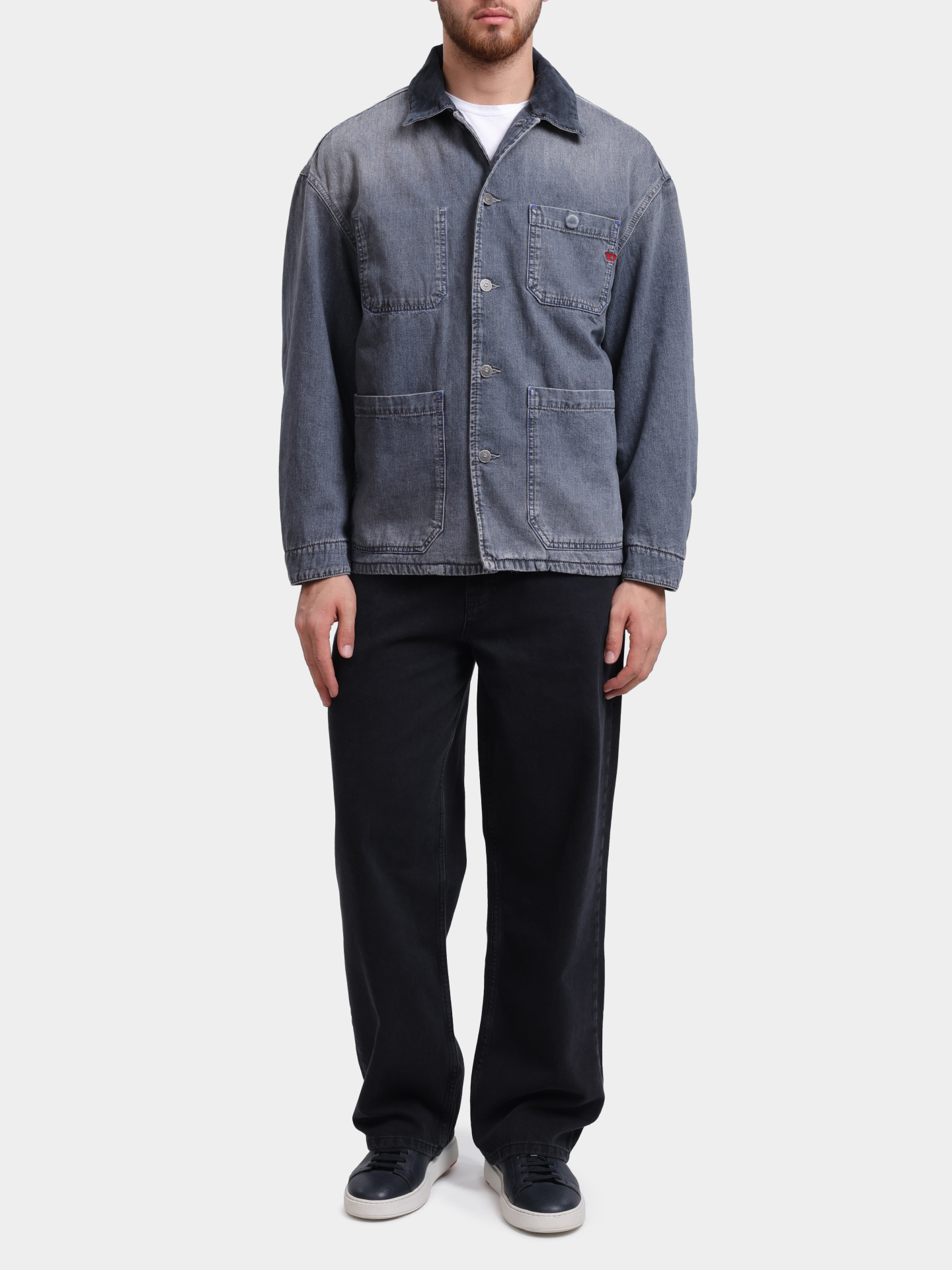 Куртка Diesel A2072609N8307 темно-серая мужская с накладными карманами — купить в интернет-магазине Verdistore