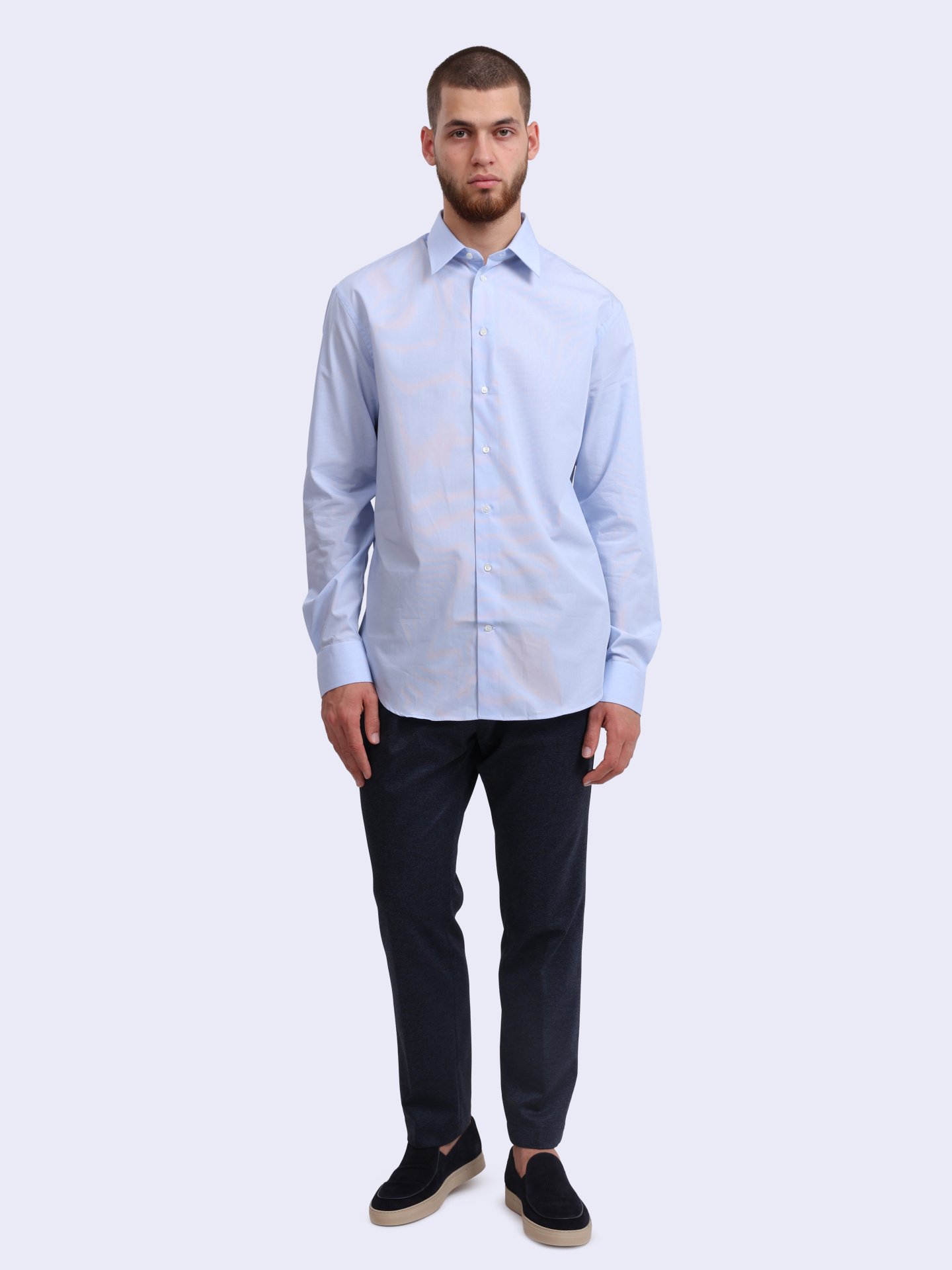 Рубашка Emporio Armani EM000195 TE14122 F9021 голубая мужская — купить в интернет-магазине Verdistore