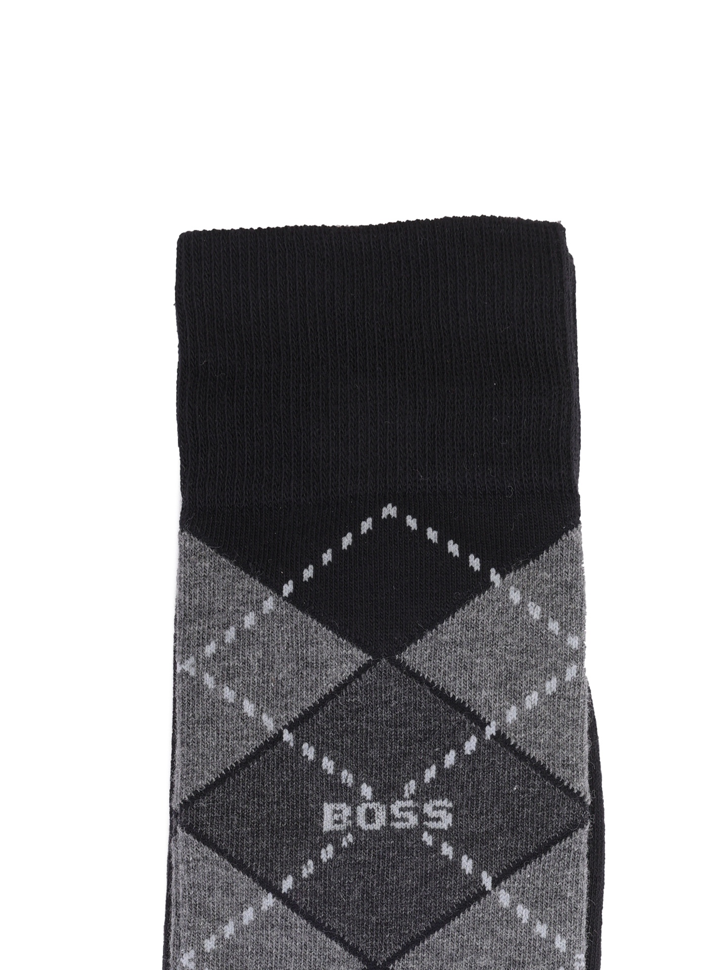 Носки Boss 50478352 001 черные мужские с клеткой-аргайл — купить в интернет-магазине Verdistore