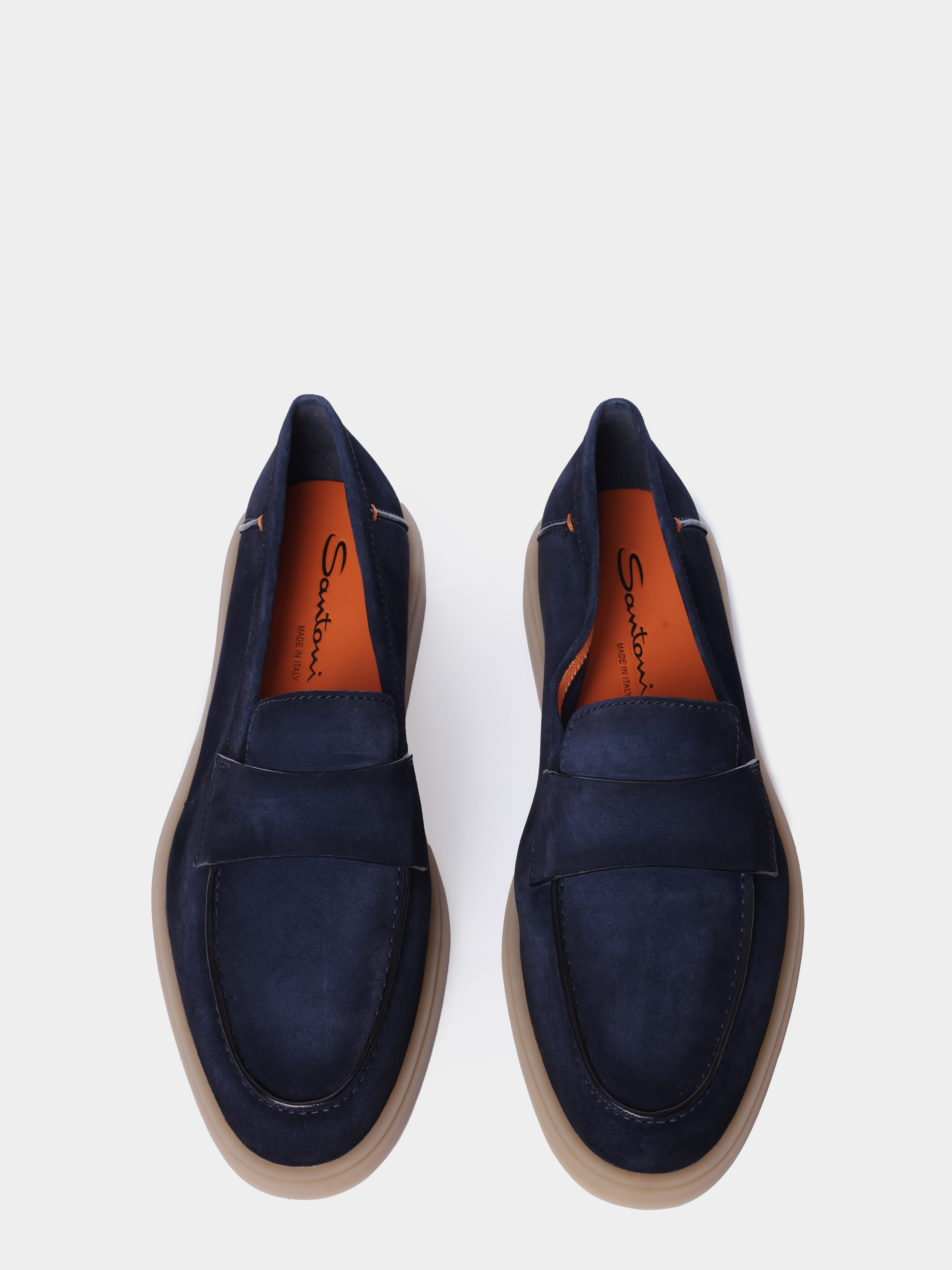 Лоферы Santoni MGDG19051SASSEAAU60 замшевые мужские — купить в интернет-магазине Verdistore