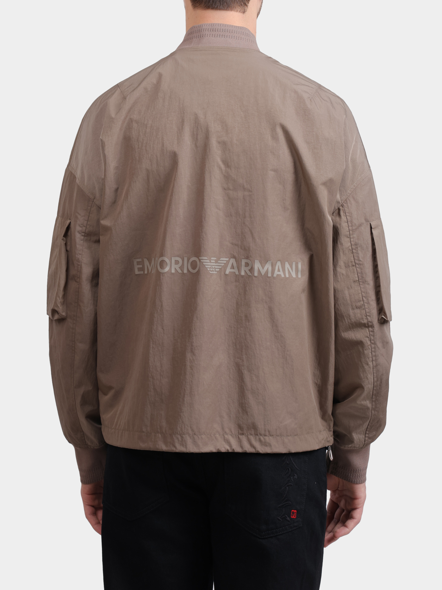 Бомбер Emporio Armani 3R1BM5 1NNFZ 0440 коричневый мужской с накладными карманами  — купить в интернет-магазине Verdistore