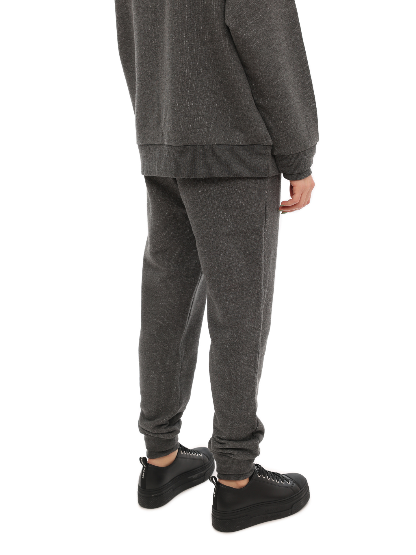 Брюки спортивные Armani Exchange 6LYP77 YJBUZ 3998 серые женские с логотипом — купить в интернет-магазине Verdistore