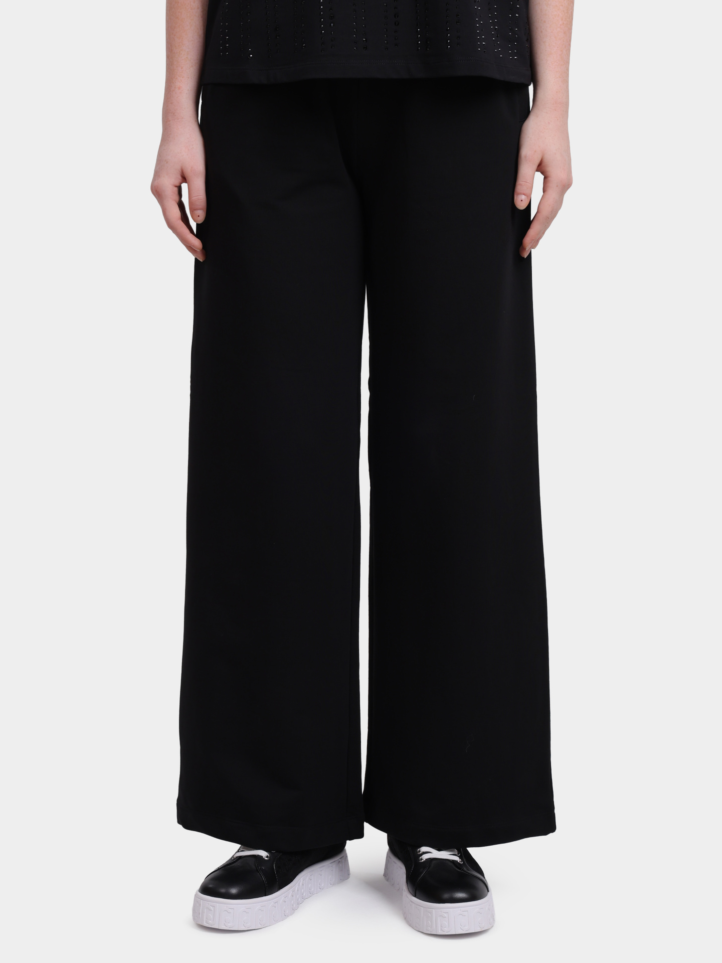 Брюки Liu-Jo TF5098 FS090 22222 черные женские из хлопка — купить в интернет-магазине Verdistore