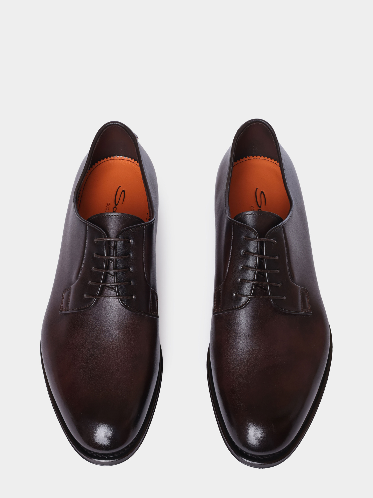 Дерби Santoni MCCG17837PG4HOBRT53 кожаные мужские — купить в интернет-магазине Verdistore