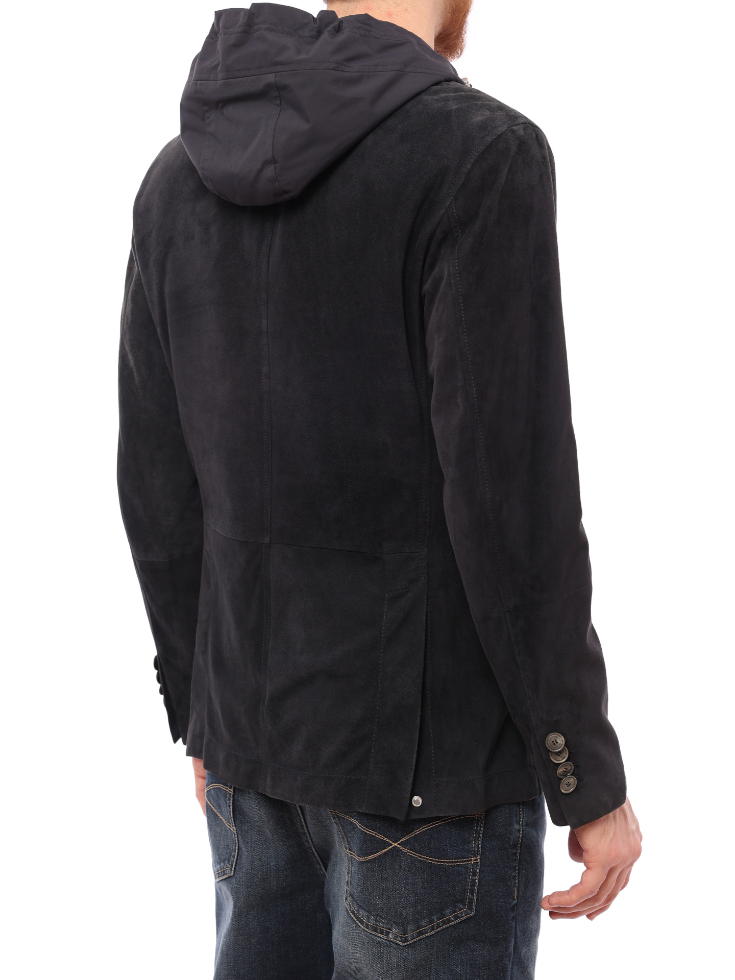 Куртка Brunello Cucinelli MPCLN1316 комбинированная мужская из замши — купить в интернет-магазине Verdistore