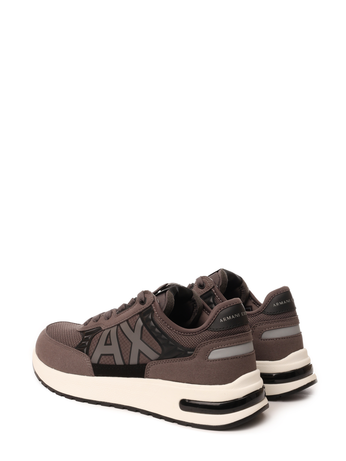 Кроссовки Armani Exchange XUX090 XV276 U200 коричневые мужские с сетчатой вставкой — купить в интернет-магазине Verdistore