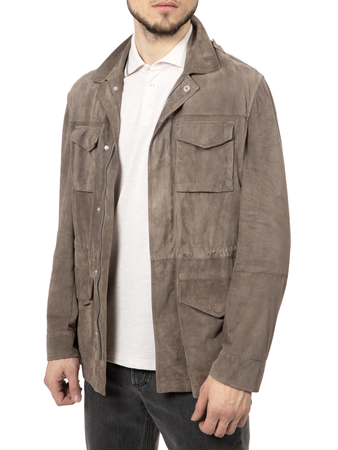 Куртка Brunello Cucinelli MPCLB1723 C7576 светло-коричневая мужская из замши — купить в интернет-магазине Verdistore