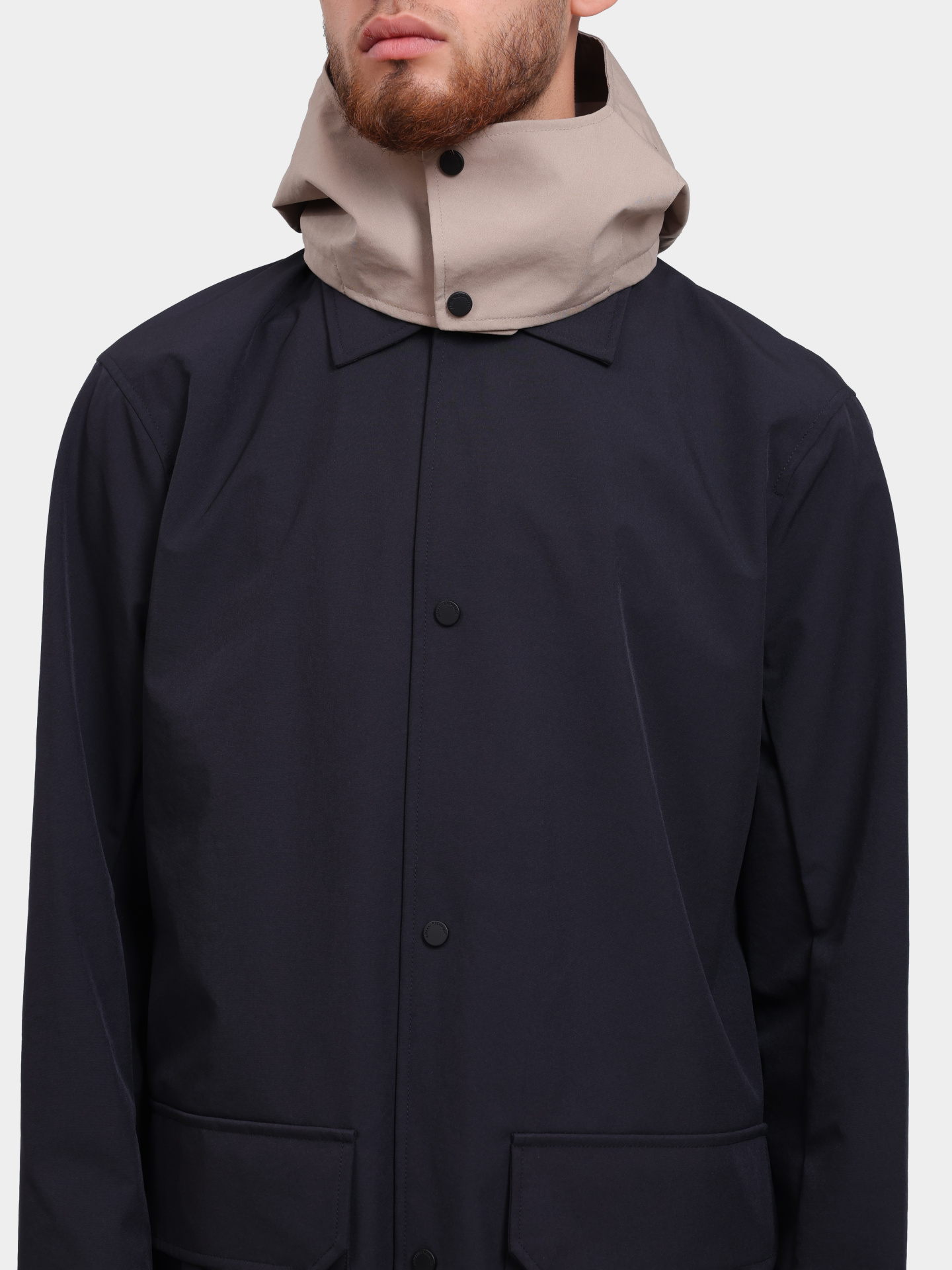 Плащ Armani Exchange XM000414 AF13132 UB101 темно-синий мужской прямого силуэта — купить в интернет-магазине Verdistore