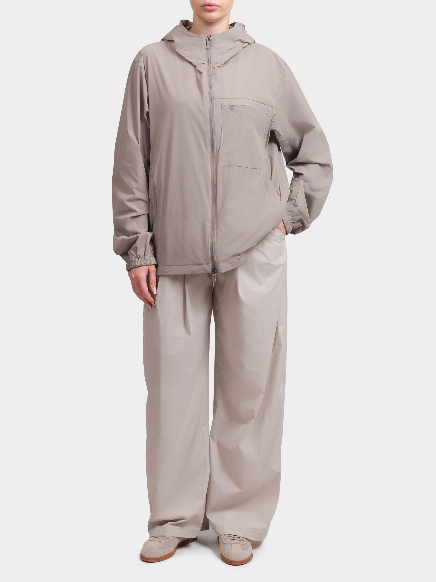Брюки Herno PT000246D 12431SZ 1982 бежевые женские прямого кроя — купить в интернет-магазине Verdistore