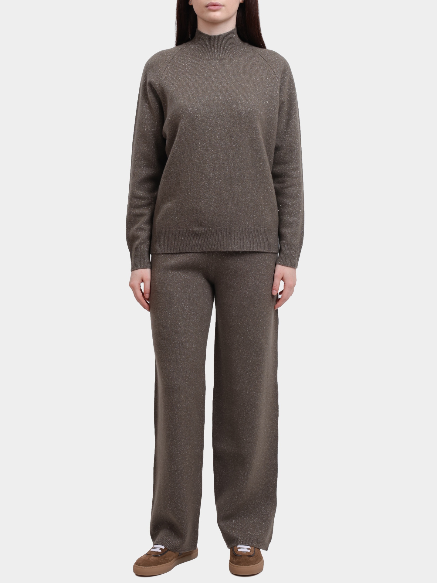 Брюки Peserico S94108F07Y 09160 39 шерстяные женские с люрексом — купить в интернет-магазине Verdistore