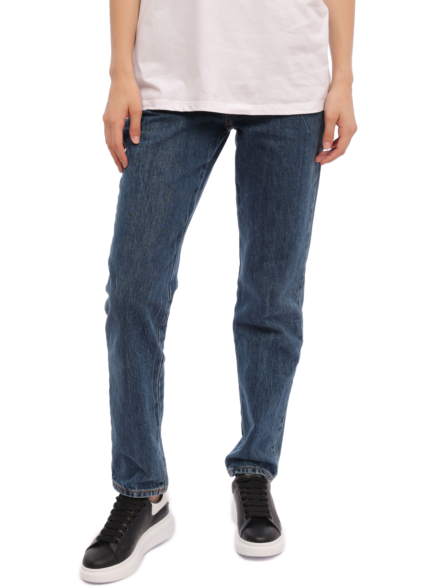 Джинсы Alexander McQueen 687420-QMABP-4118 синие женские — купить в интернет-магазине Verdistore