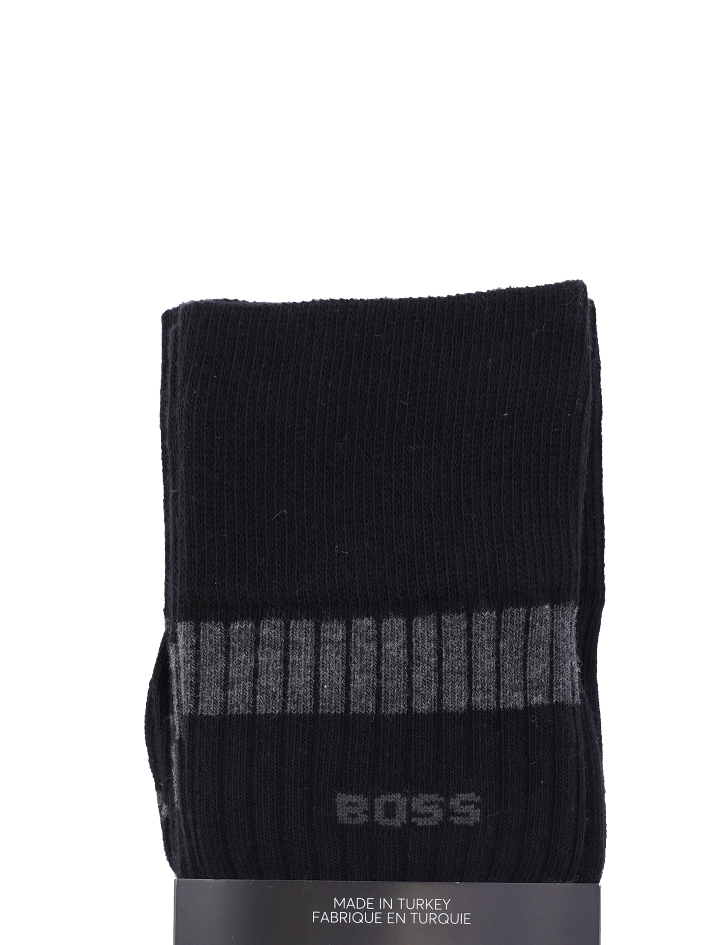 Носки Boss 50495978 001 черные мужские с серыми полосами — купить в интернет-магазине Verdistore