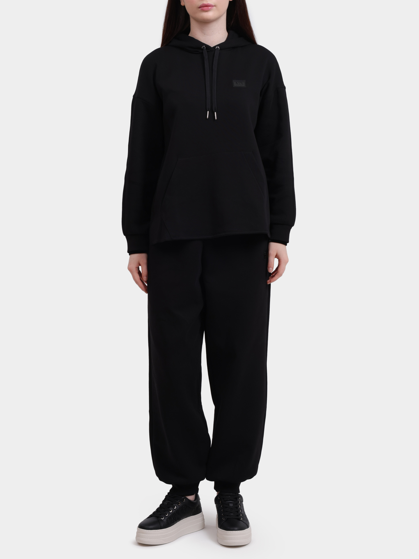 Джоггеры Armani Exchange XW000989 AF10818 UC001 черные женские — купить в интернет-магазине Verdistore