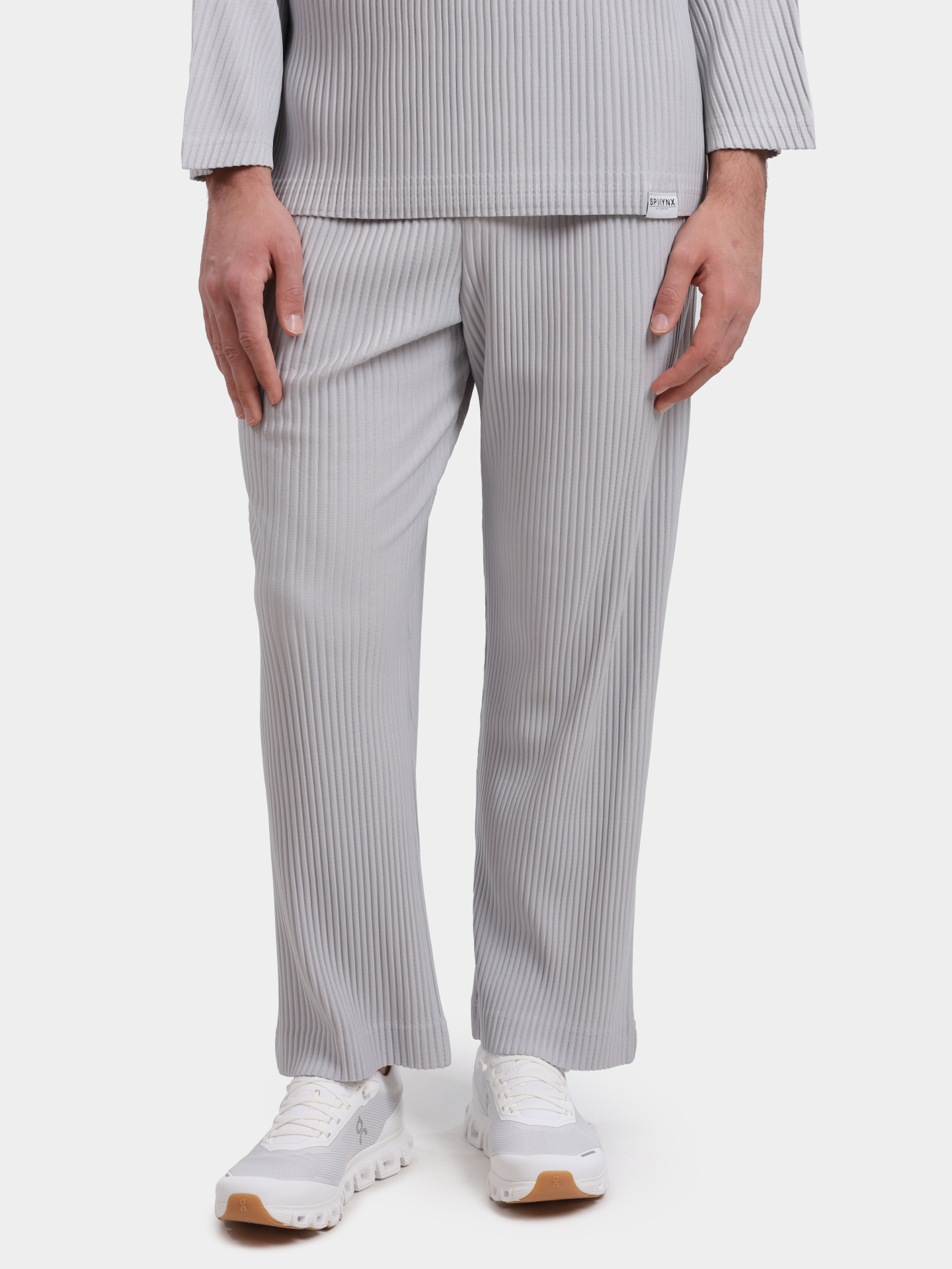 Брюки Sphynx pleats 2647-2 светло-серые мужские прямого кроя — купить в интернет-магазине Verdistore
