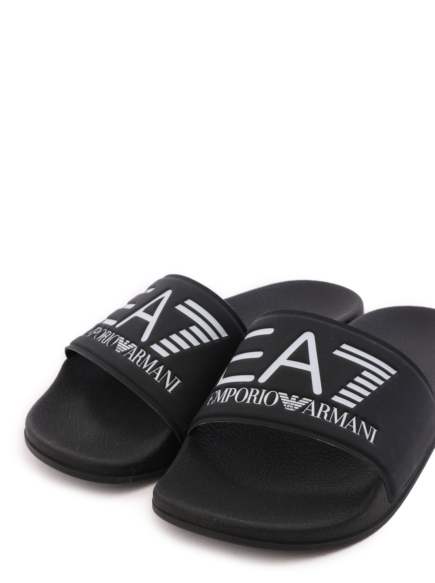 Шлепанцы EA7 XCP001 XCC22 00002 черные женские с логотипом — купить в интернет-магазине Verdistore