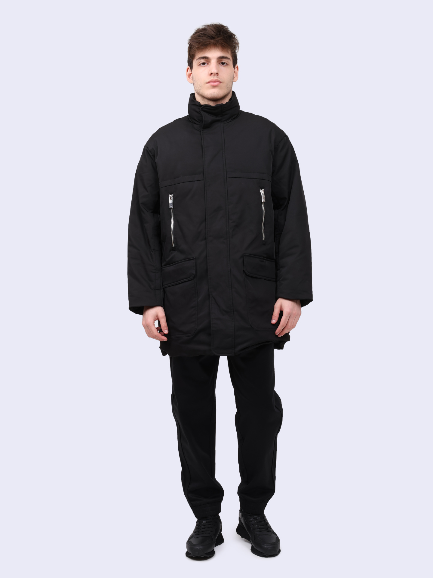 Пуховик Armani Exchange XM000034 AF10324 UC001 мужской черный удлиненный — купить в интернет-магазине Verdistore
