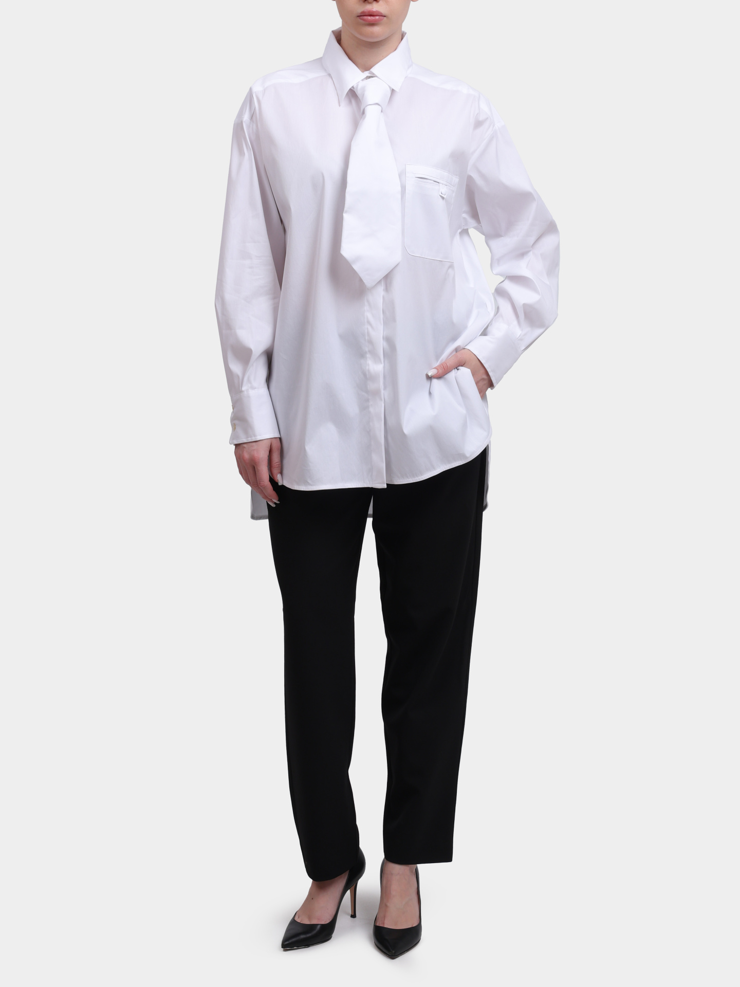 Рубашка Marella CUPOLA 001 белая женская  — купить в интернет-магазине Verdistore