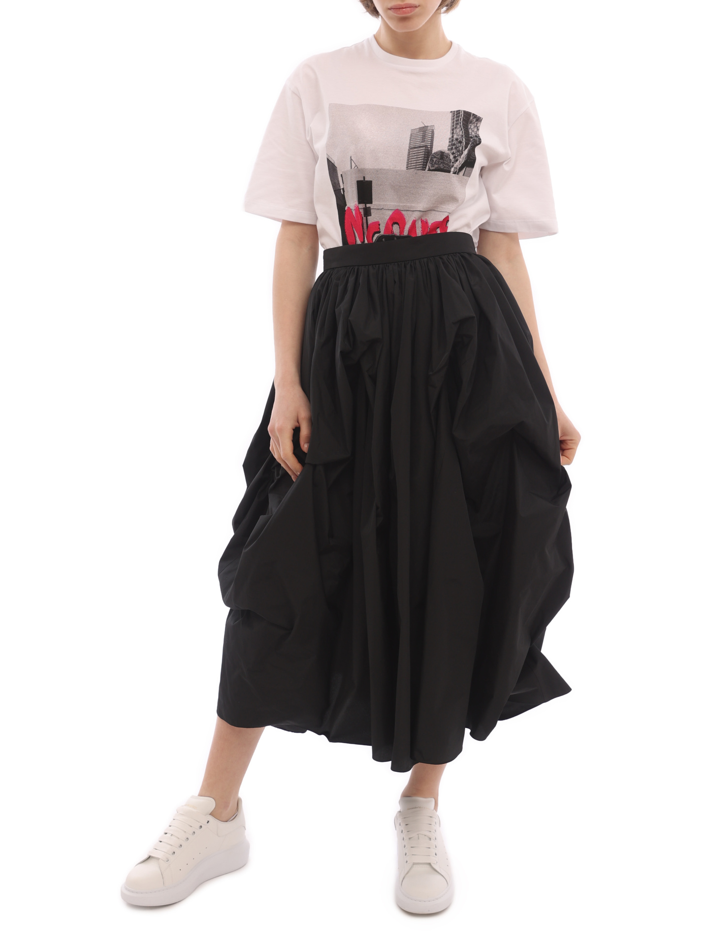 Юбка Alexander McQueen 696066 QEACX 1000 черная женская — купить в интернет-магазине Verdistore