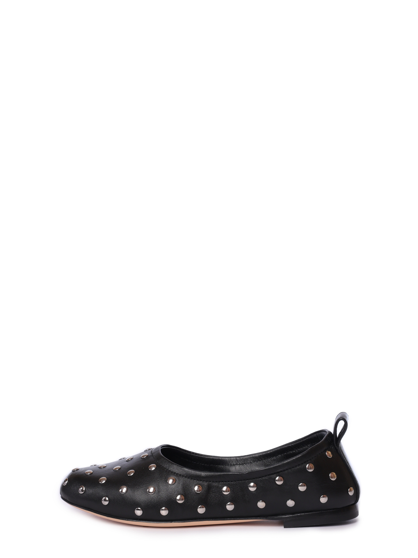 Балетки AGL D544009PCSOFTY 0000 черные женские с заклепками — купить в интернет-магазине Verdistore
