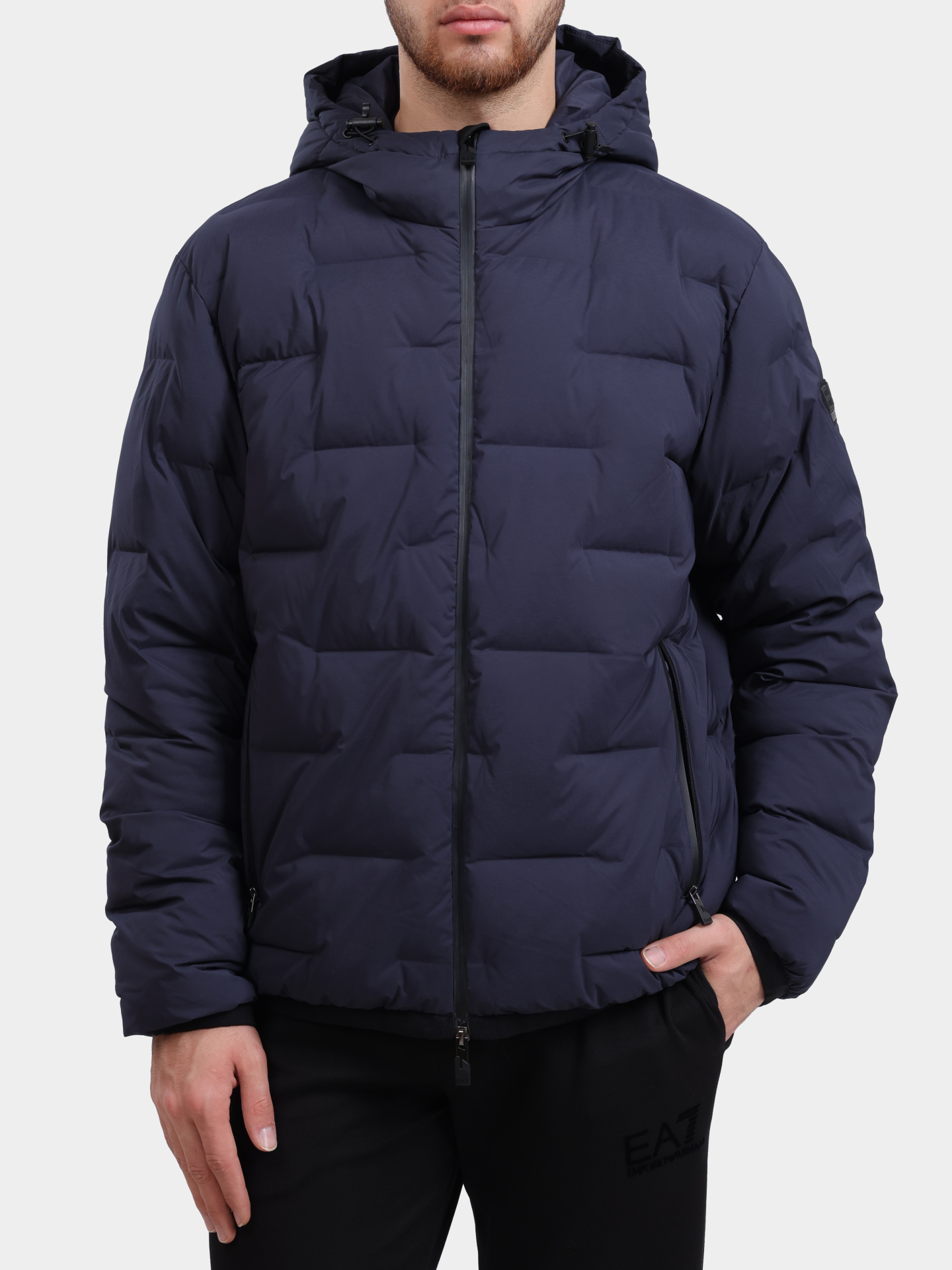 Куртка EA7 6DPB64 PNHHZ синяя мужская с капюшоном — купить в интернет-магазине Verdistore