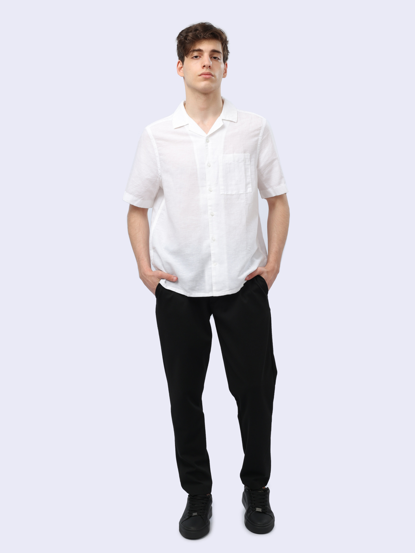 Рубашка Calvin Klein K10K109521 белая мужская — купить в интернет-магазине Verdistore