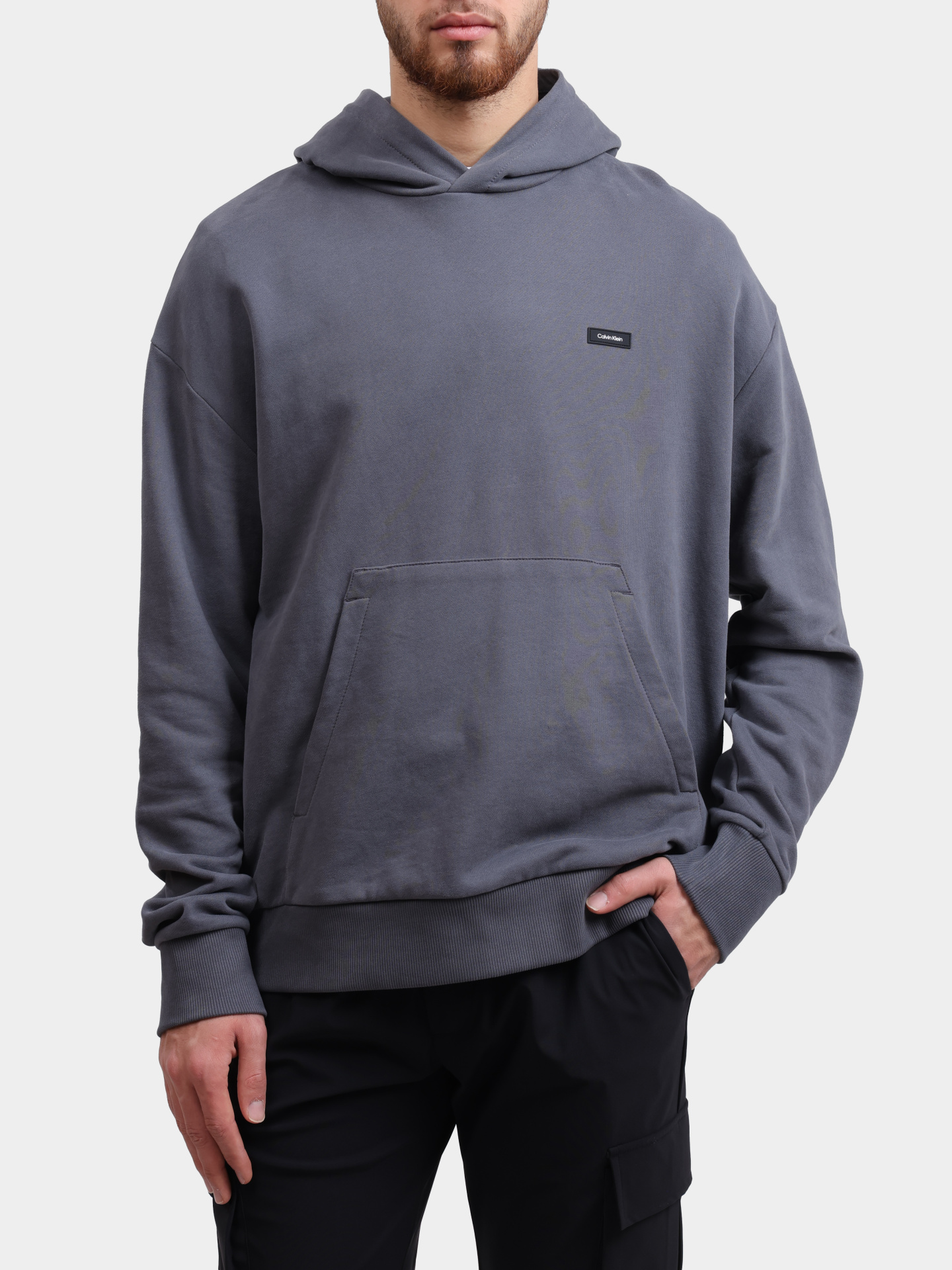 Худи Calvin Klein K10K112748 PCX серое мужское  — купить в интернет-магазине Verdistore