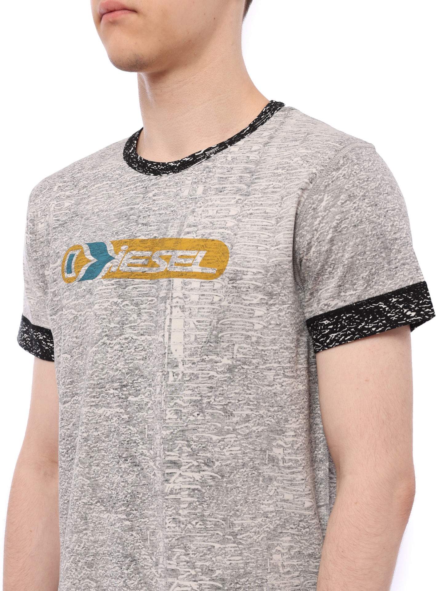Футболка Diesel A074050TEAL900A хлопковая мужская — купить в интернет-магазине Verdistore
