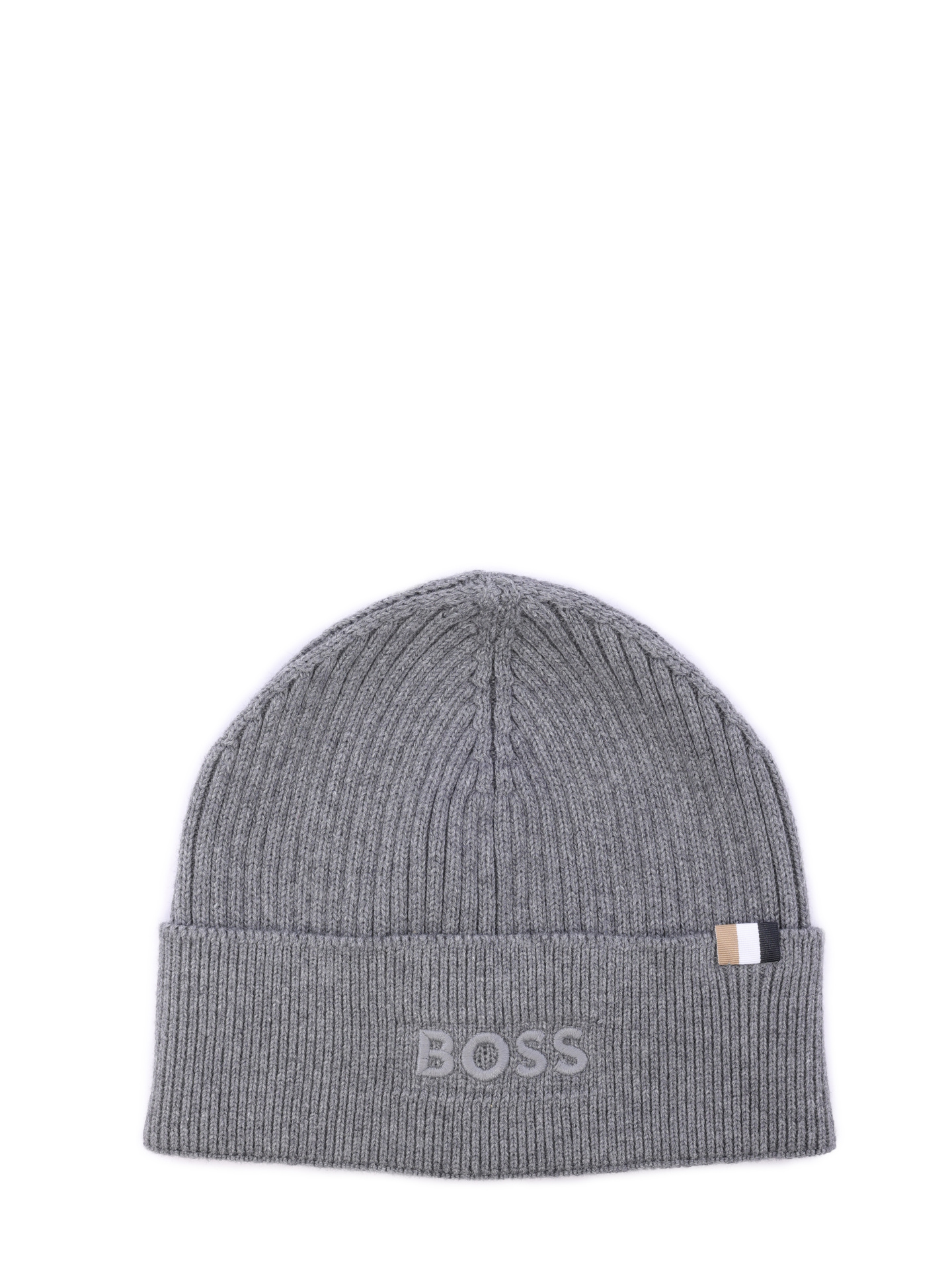 Шапка Boss 50497956 030 серая мужская с логотипом — купить в интернет-магазине Verdistore
