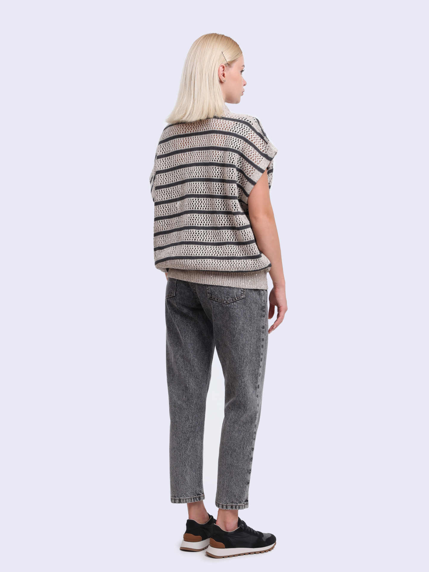 Джинсы Brunello Cucinelli MA095P5732 C7819 серые женские — купить в интернет-магазине Verdistore