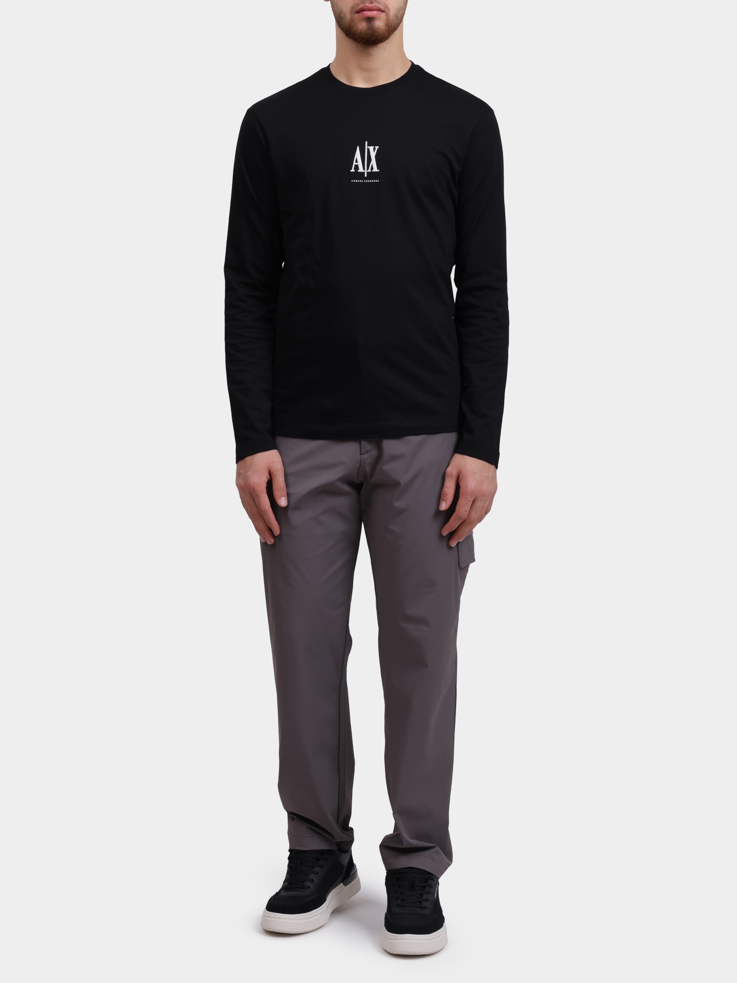 Лонгслив Armani Exchange XM000364 AF12308 UC001 хлопковый мужской — купить в интернет-магазине Verdistore